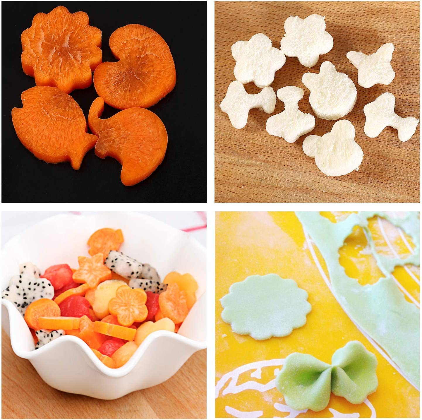Vegetable Cutter Shapes Set, 27PCS Mini Sizes Cookie Cutters Set Fruit Cookie Food Decorative Kids Baking and Food Supplement Tools Boys Girls Sandwich Cutter image number 1
