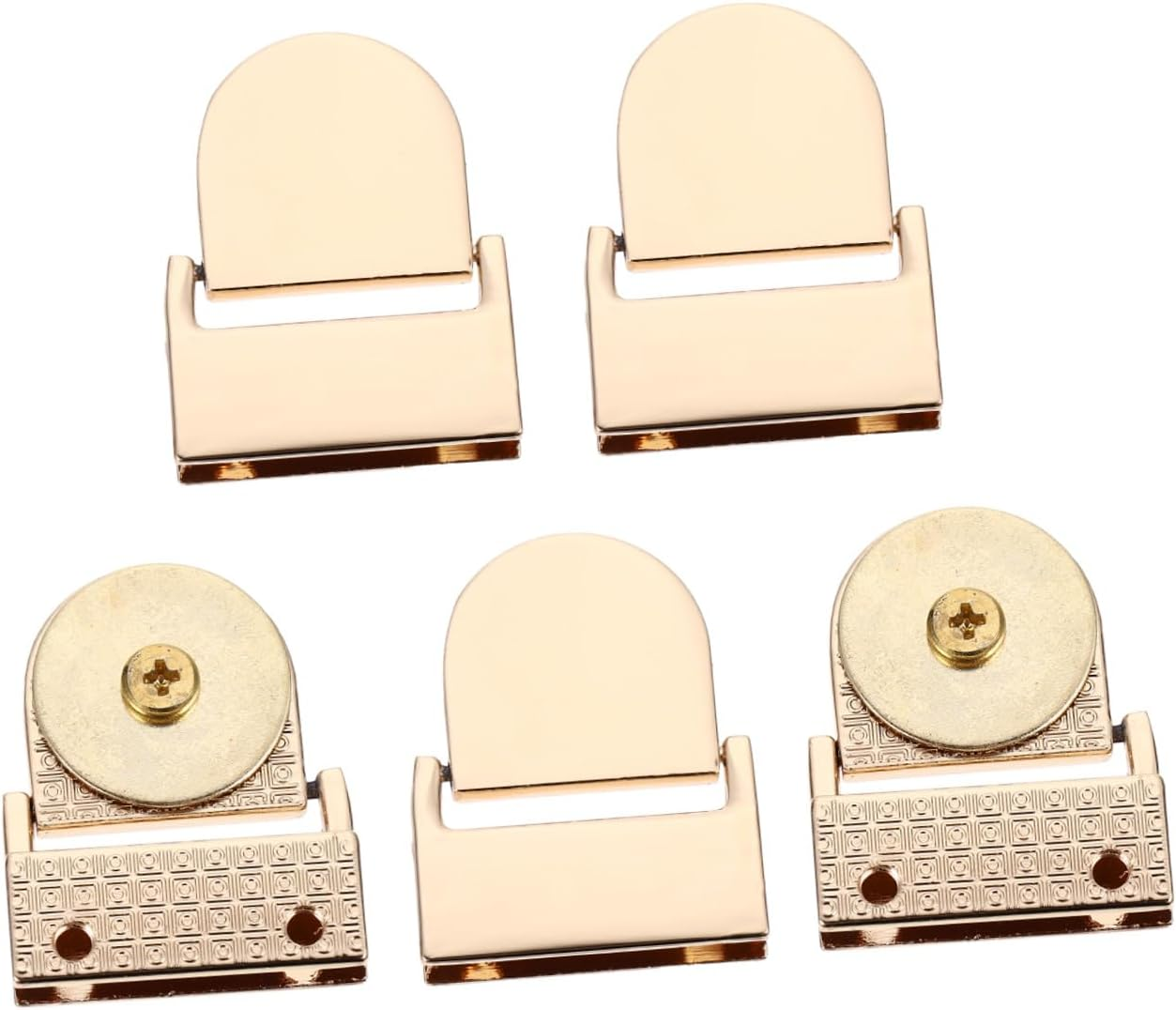 Uonlytech 5Pcs DIY Bag Buckle Locks Handbag Making Hardware Sturdy Metal Padlocks Decorative Clasps for Crafting Travel Bags and Luggage Accessories image number 5