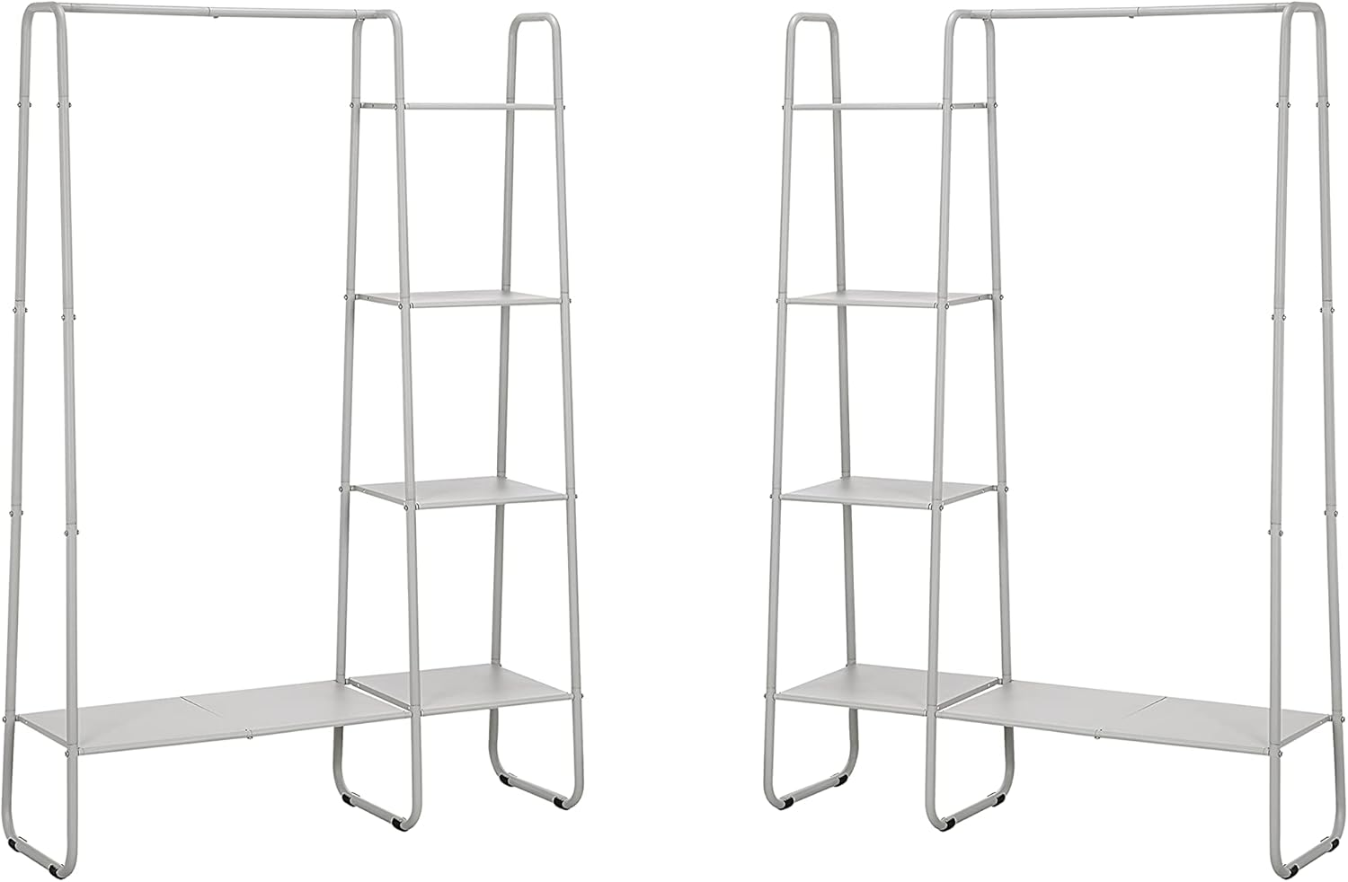 Sunnypoint Freestanding Clothes Metal Garment and Accessories, Organizer Closet Rack (WHT) image number 2