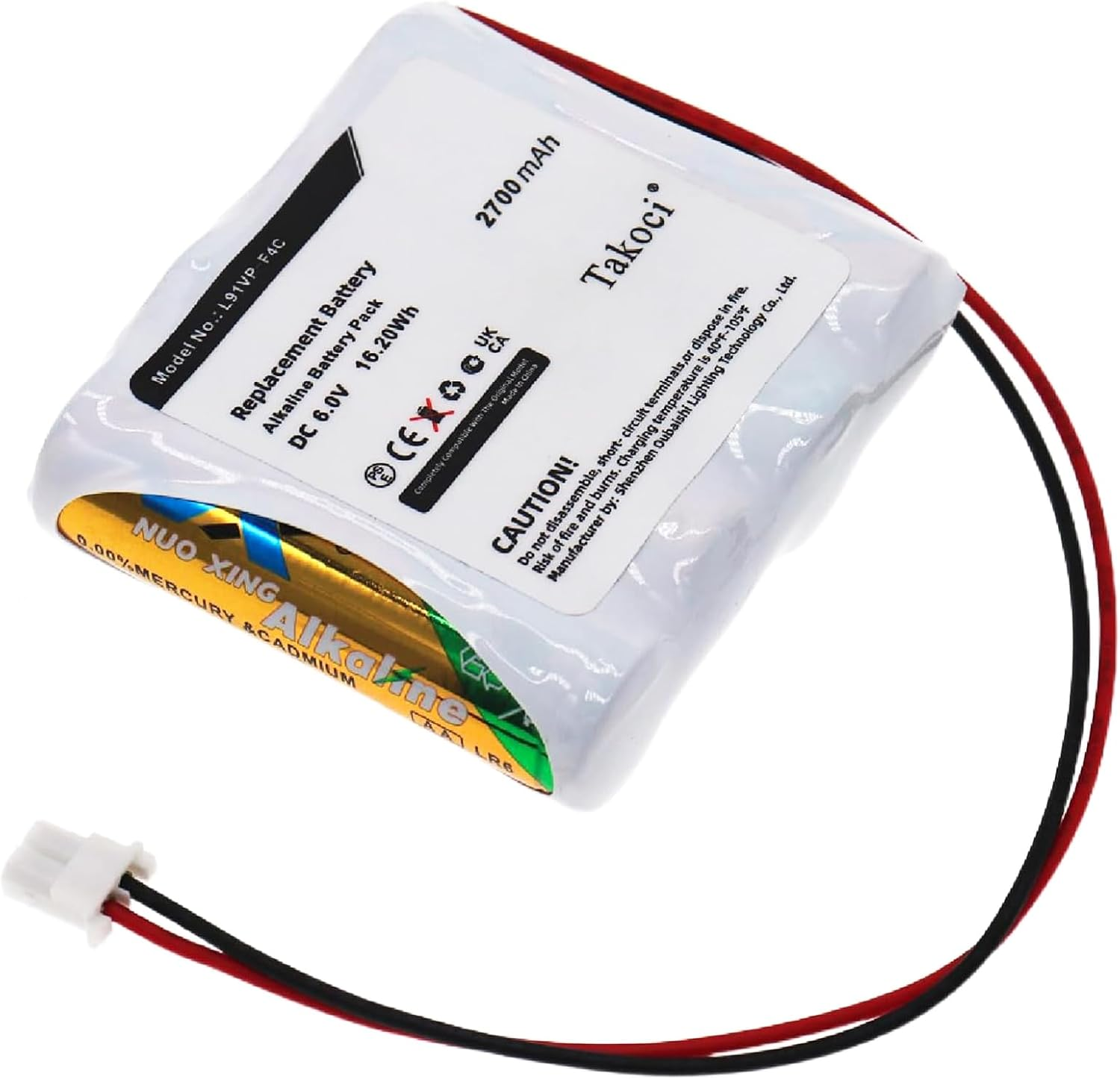 Replacement Battery Compatible with Purell ES8 Hand Sanitizer Dispenser Fits Purell L91VP-F4C GP GPRHORW01018 2700Mah/6.0V image number 5