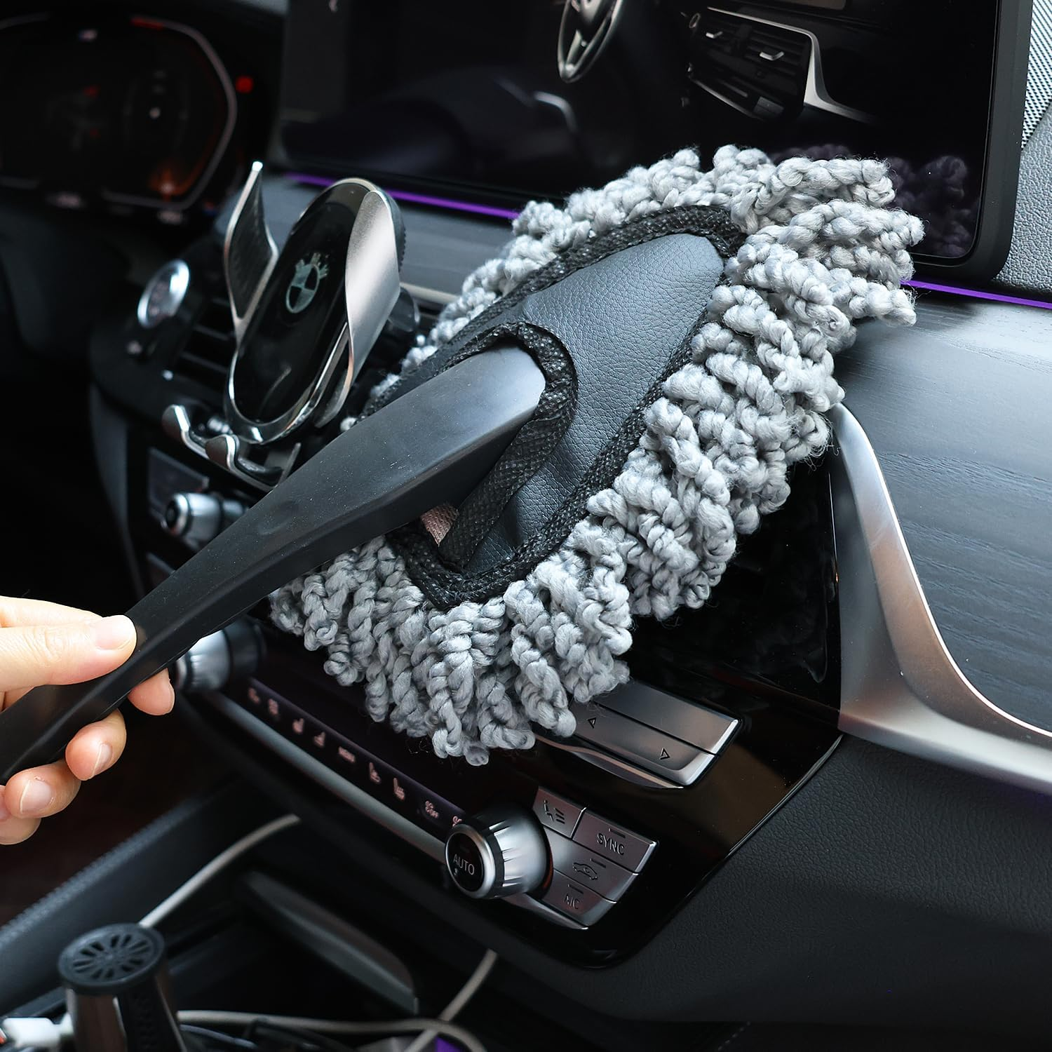 2 Pcs 11" Super Soft Microfiber Duster Brush, Car Dash Cleaner, Cleaning Brush, Dusting Tool, Cleaning Tools for Car Cleaning, Home Kitchen, Computer image number 1