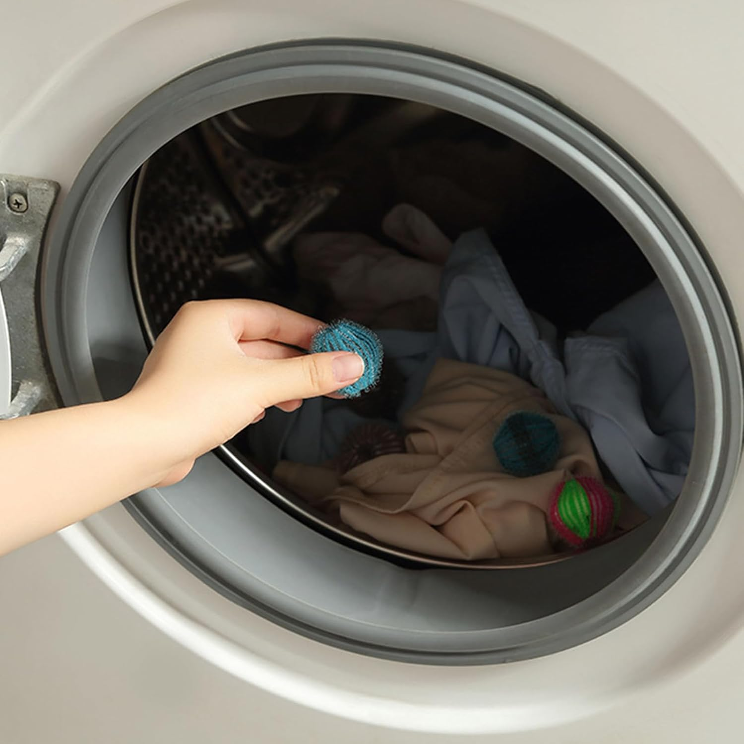 12 Pcs Dryer Balls,Silicone Soft Washing Machine Pet Hair Remover,Reusable Pet Hair Remover,Dryer Laundry Ball Hair Remover Laundry Ball Pet Hair Laundry Catcher(Blue) image number 2