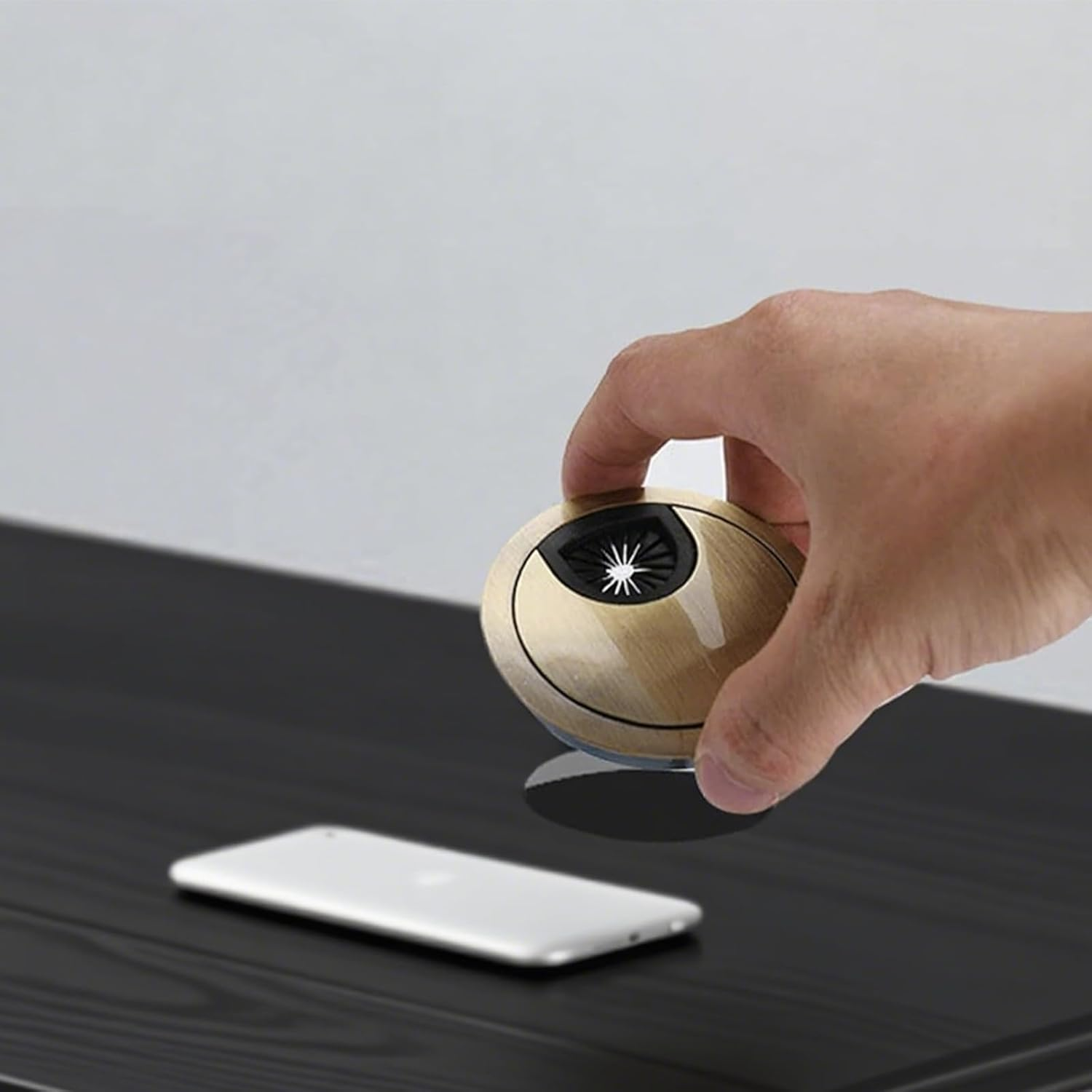 Table Grommet Cable Grommets Hole Cover, Office Cable Organizer Cable Hole Covers, 2Inch/50Mm（ 2 Pcs Zinc Alloy） image number 2