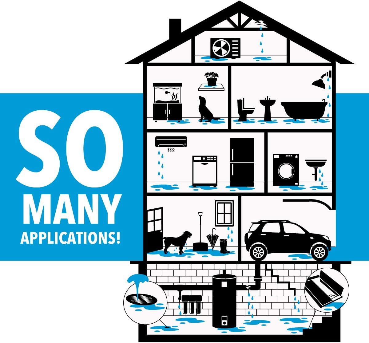 Quick Dam WUM-10 Absorbent Mats, White image number 6