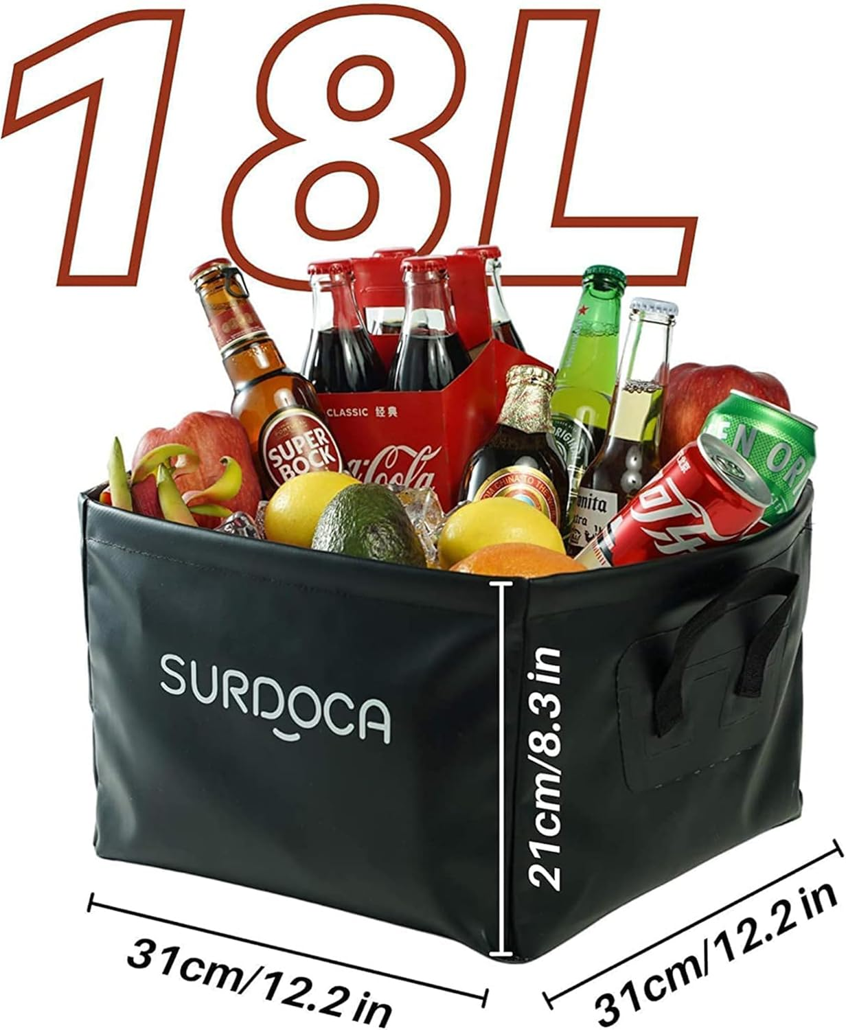 SURDOCA Fully Waterproof Car Trunk Organizer, Foldable Car Boot Storage Box, Multifunctional Storage Box for Car Srorage, Fishing or Barbecue,18 Liters image number 3