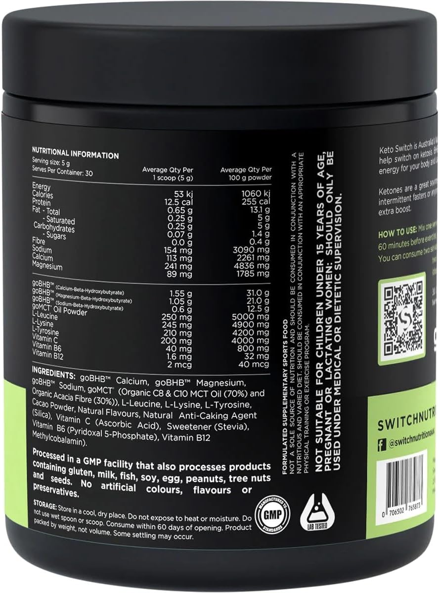 Switch Nutrition Keto Switch Chocolate 30 Serves image number 1