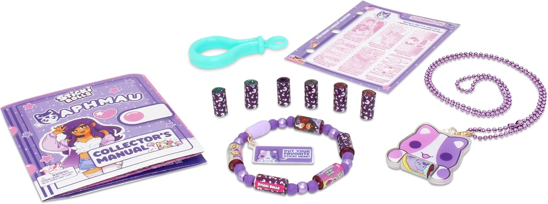 Sticki Rolls X Aphmau Pendant & Bracelet Set image number 6