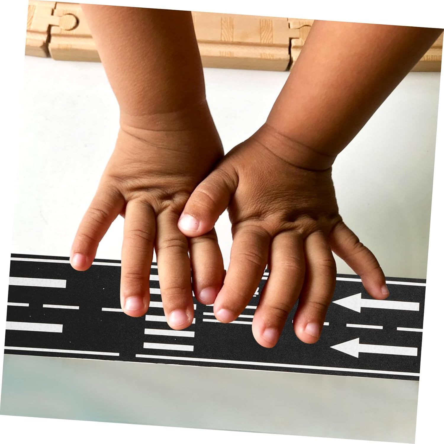 LALAFINA 4Rolls Highway Washi Tape Stickers Road Tape Boys and Girls DIY Traffic Sign Decals image number 5