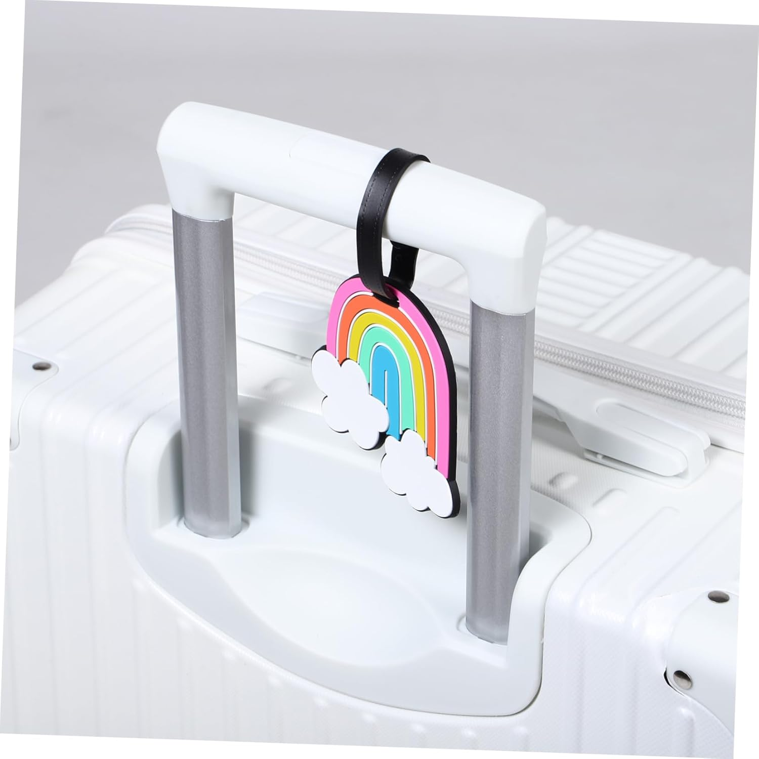 Beaupretty Rainbow Silicone Luggage Tag Colorful Travel Name Id Label for Suitcases and Backpacks, Cute Cartoon Style Travel Gear Identifier for Business and Holiday Trips image number 5