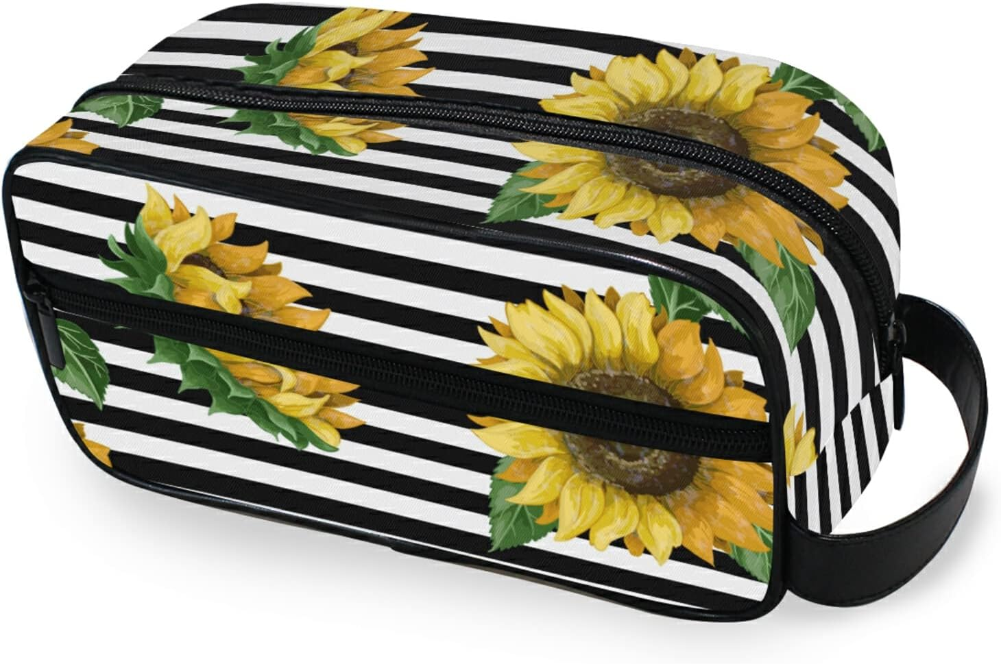 Toiletry Bag Unisex Cosmetic Bag Sunflowers Travel Organizer Hanging Dopp Kit for Toiletries Accessories, Sunflowers, One Size - Cute Style image number 5