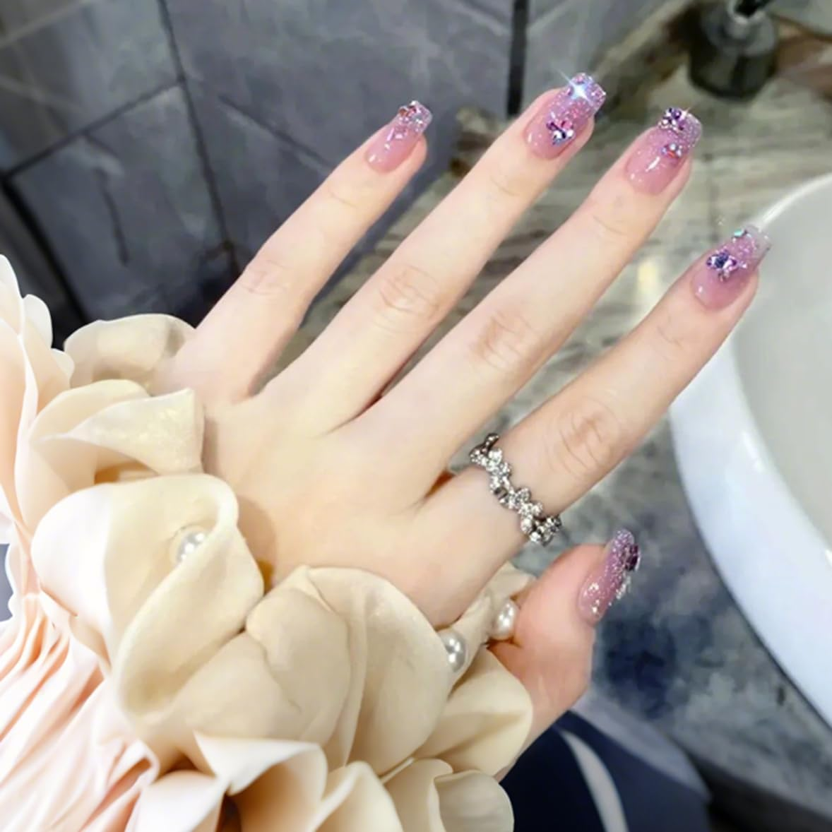 6000Pcs Nail Art Rhinestones, Betterjonny 24 Colors 5Mm round Nail Flatback Rainbow Gems Set with Tweezers and Pencil AB Glitter Flat-Bottomed Rhinestone for Crafts Decoration and Jewelry Making - 24 Rainbow Color image number 4