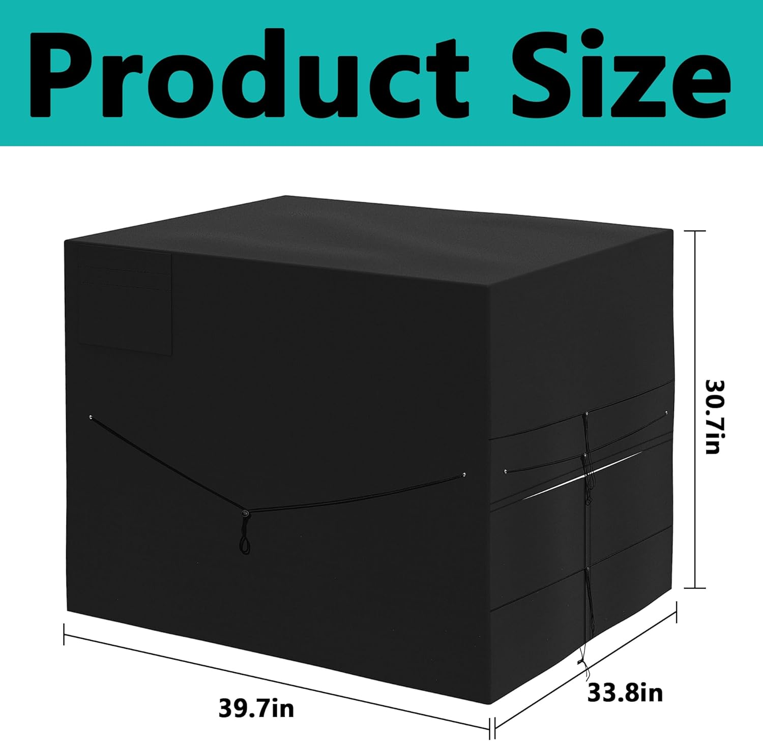 Adnee Pool Heat Pump Cover - 39.7" X 33.8" X 30.7" Waterproof Pool Equipment Cover for Winter- Adjustable Pool Heater Winter Cover for outside Units image number 1