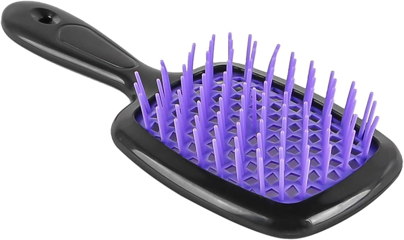 Laroal Hair Detangling Brush, Curling Brush, Comb for All Hair (Black-Purple)