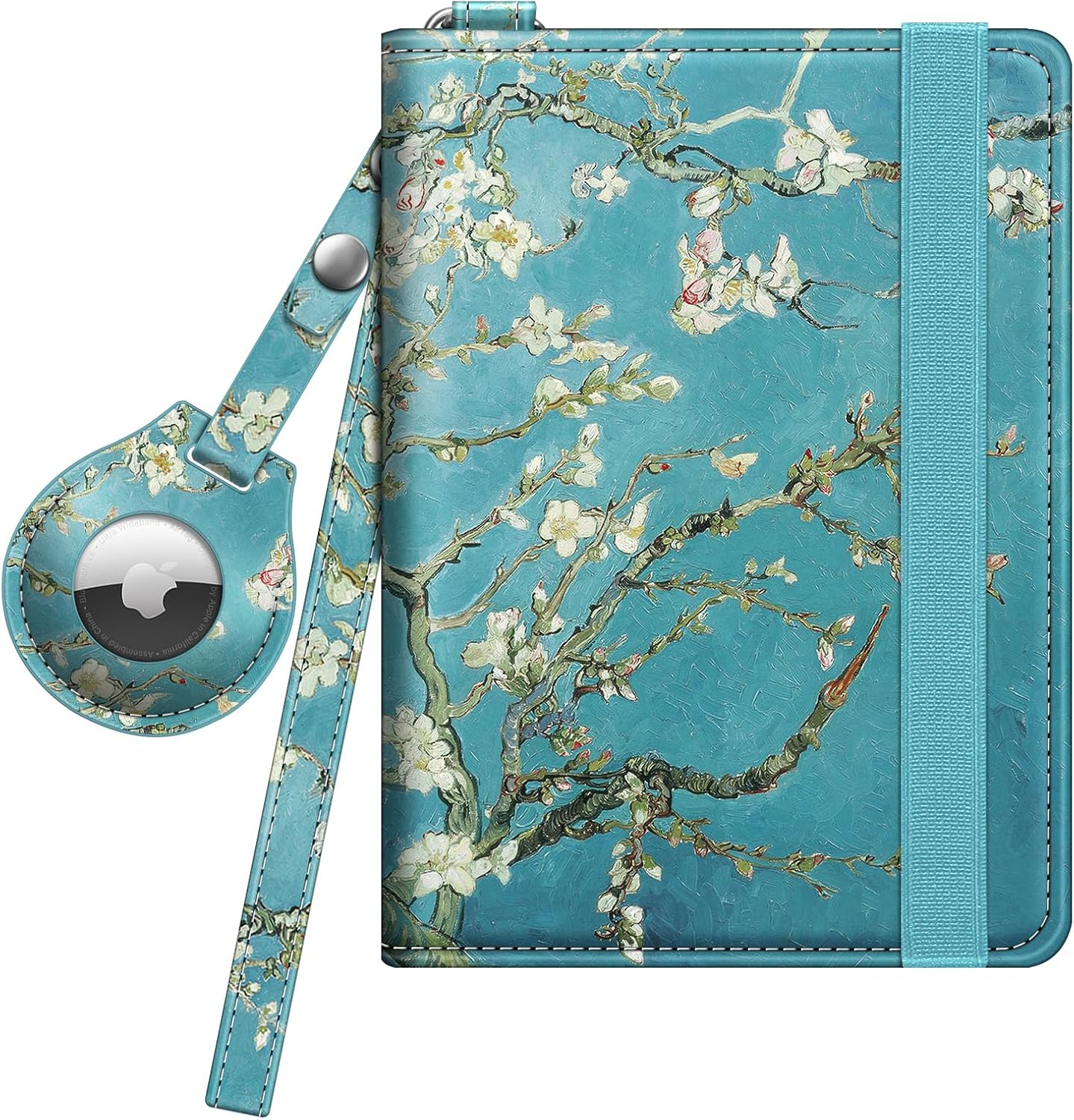 Fintie Passport Holder with Airtag Holder, Slim Travel Wallet RFID Blocking Passport Cover Protector Essentials with Credit Card Slots for Women/Men, Black, Classic