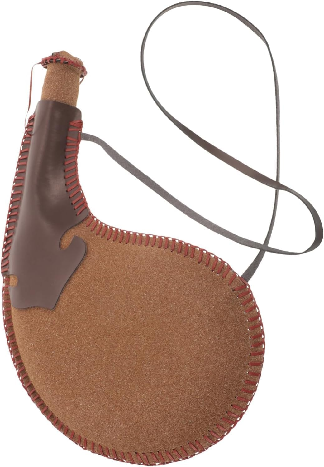 THJOPOKEEL Portable Retro Leather Hip Flask Handmade Boat Wine Bag Traditional Crafts Water Whisky Alcohol Bottle Outdoor Drinkware(450Ml) image number 2