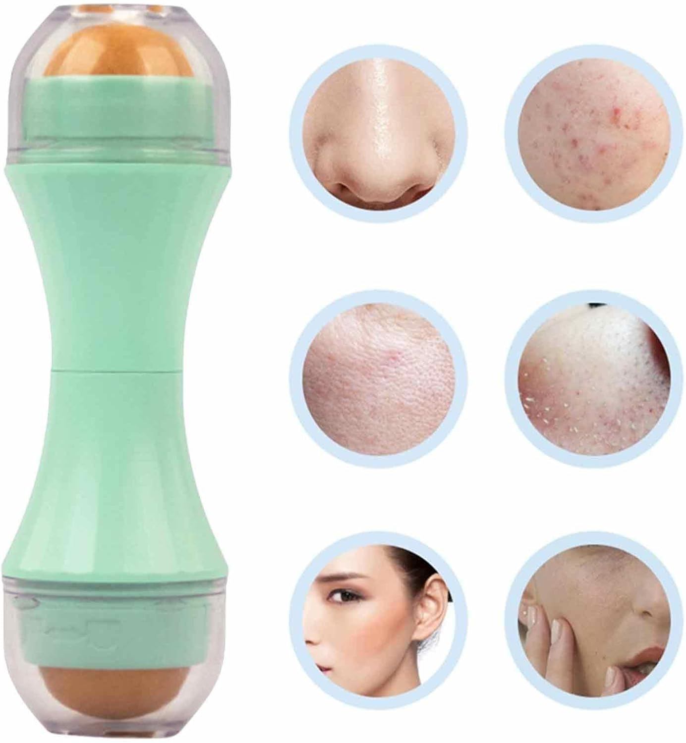 Volcanic Roller, Oily Skin Control for Face, Facial Skin Care Tools Oil Control Roller Stone Oily Skin Control for Face Makeup At-Home or -The-Go