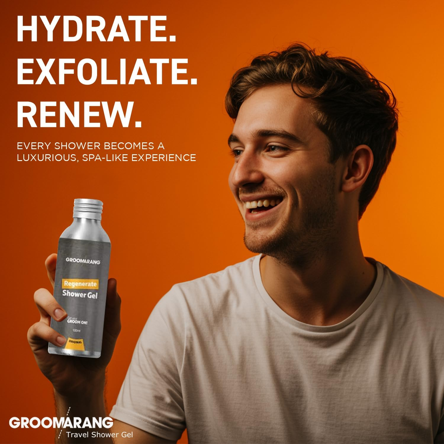 Groomarang Original Regenerate Shower Gel Refresh & Energise 100% Natural Skin Care Organic & Vegan 100Ml image number 1