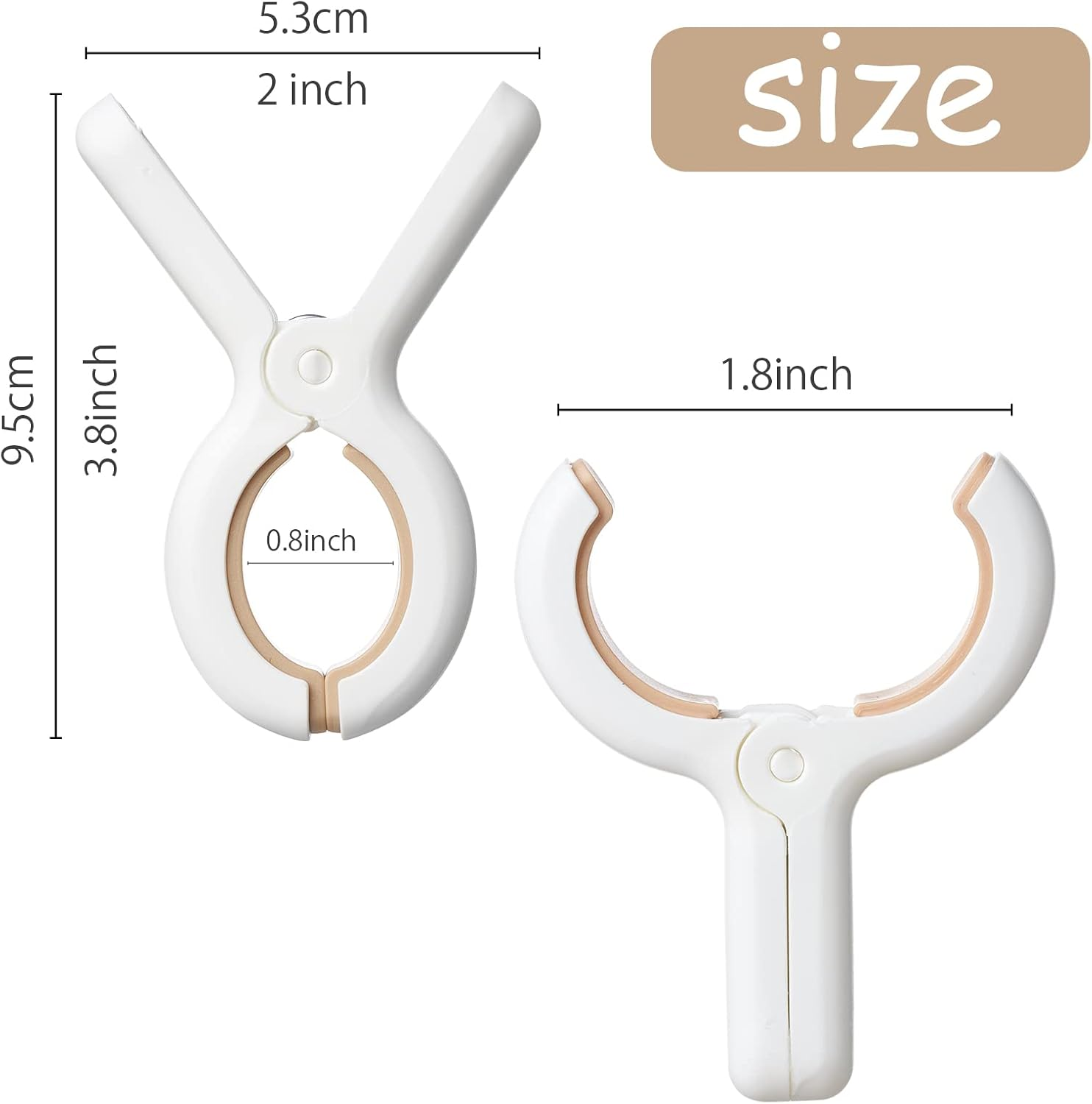 12 Pack Plastic Clothes Pins with Strong Anti-Rust Springs,Heavy Duty Beach Towel Clips,Laundry Clothespins to Keep Your Towel, Clothes, Blankets to Dry on Clothesline and Hanging Rack image number 3