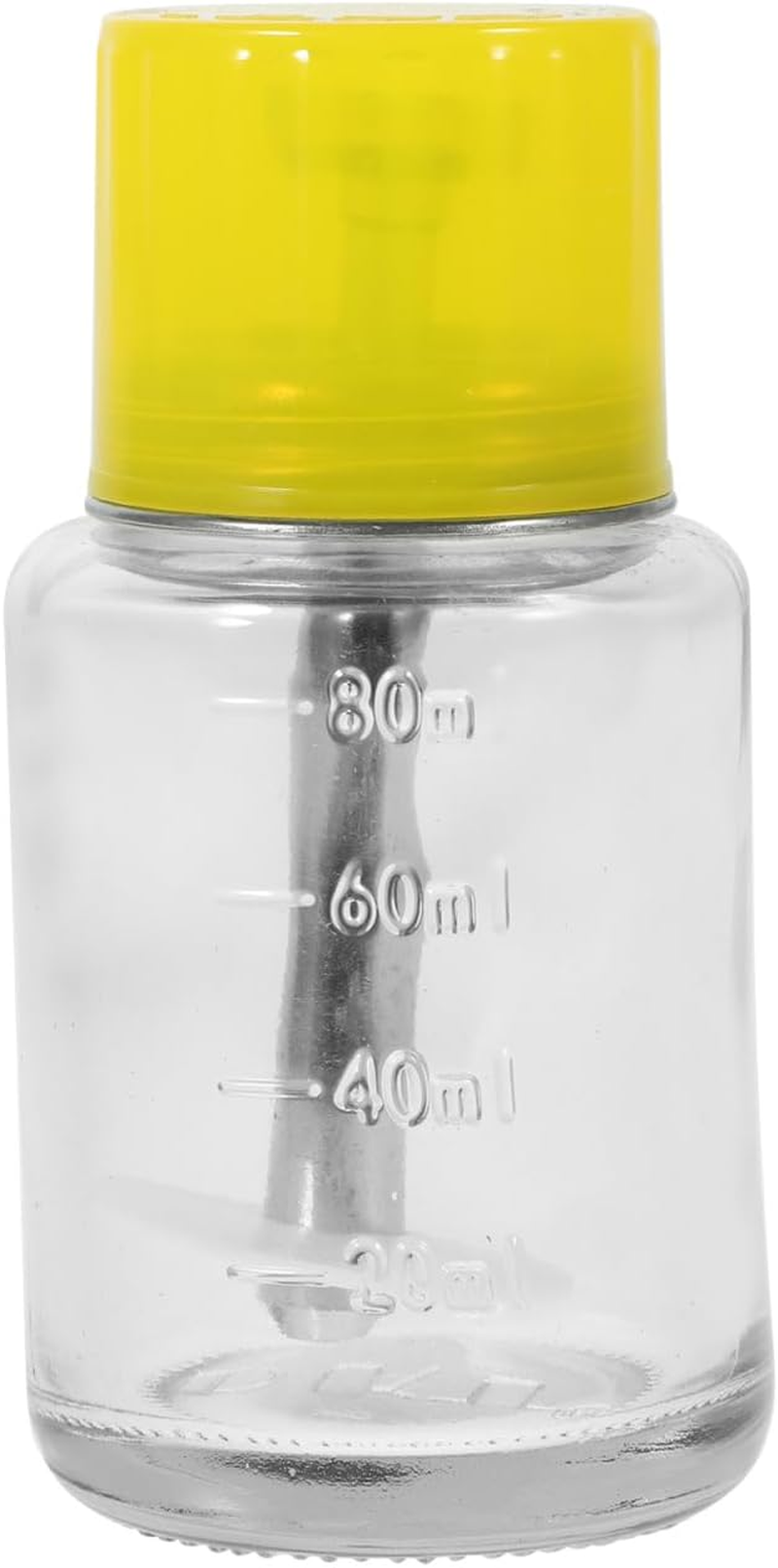 Healeved Slide Glass Bottle Empty Nail Polish Remover Dispenser Liquid Cleaning Dispenser Travel Push One Jar Nail Accessories image number 3