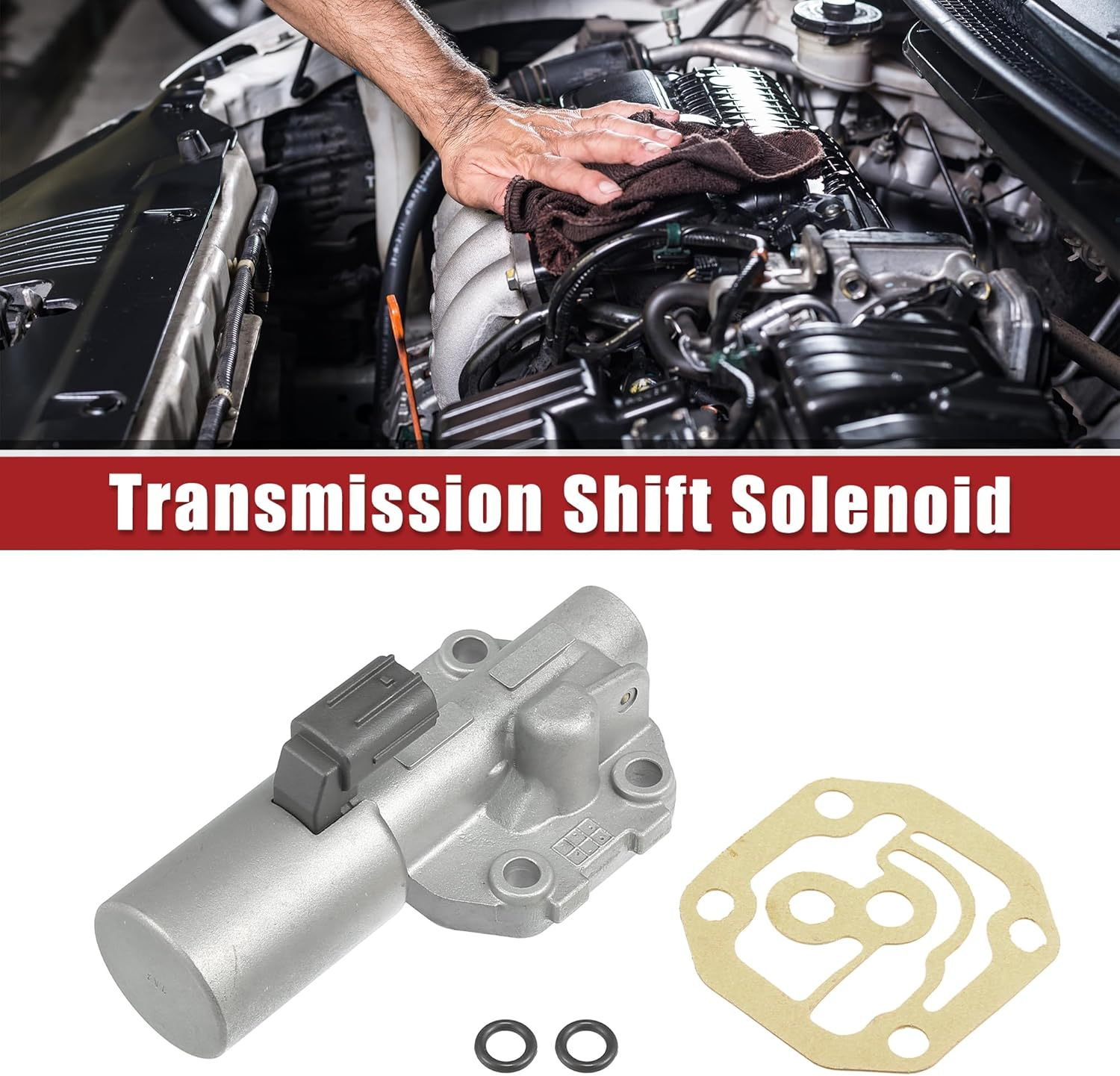 ACROPIX Transmission Shift Solenoid Replacement Fit for Honda Accord - Pack of 1 Silver Tone Black image number 6