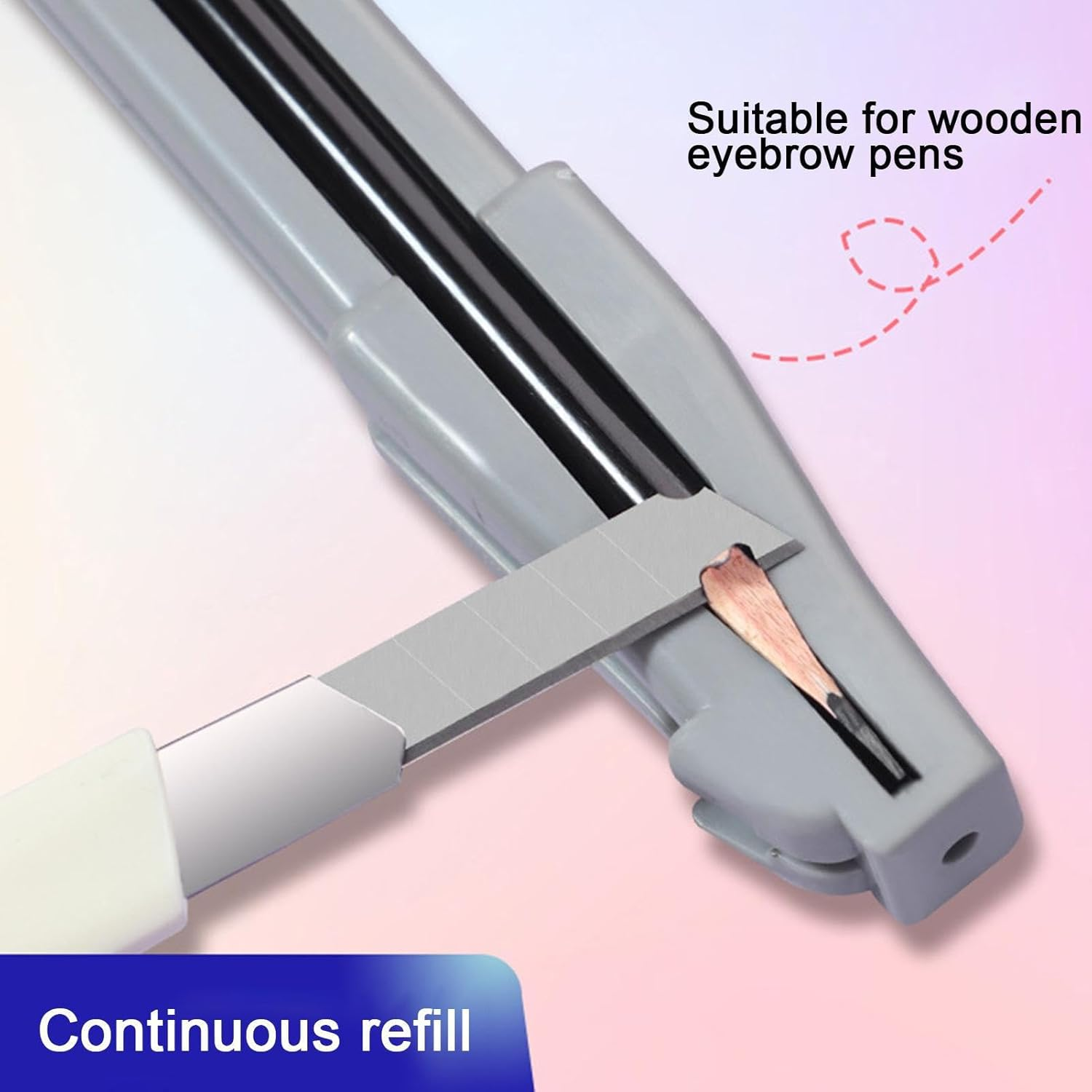 Huayeex Duckbill-Shape Eyebrow Pencil Shaper | Cosmetic Art Pencil | Compact Cosmetic Shaper for Beginners & Professional image number 4