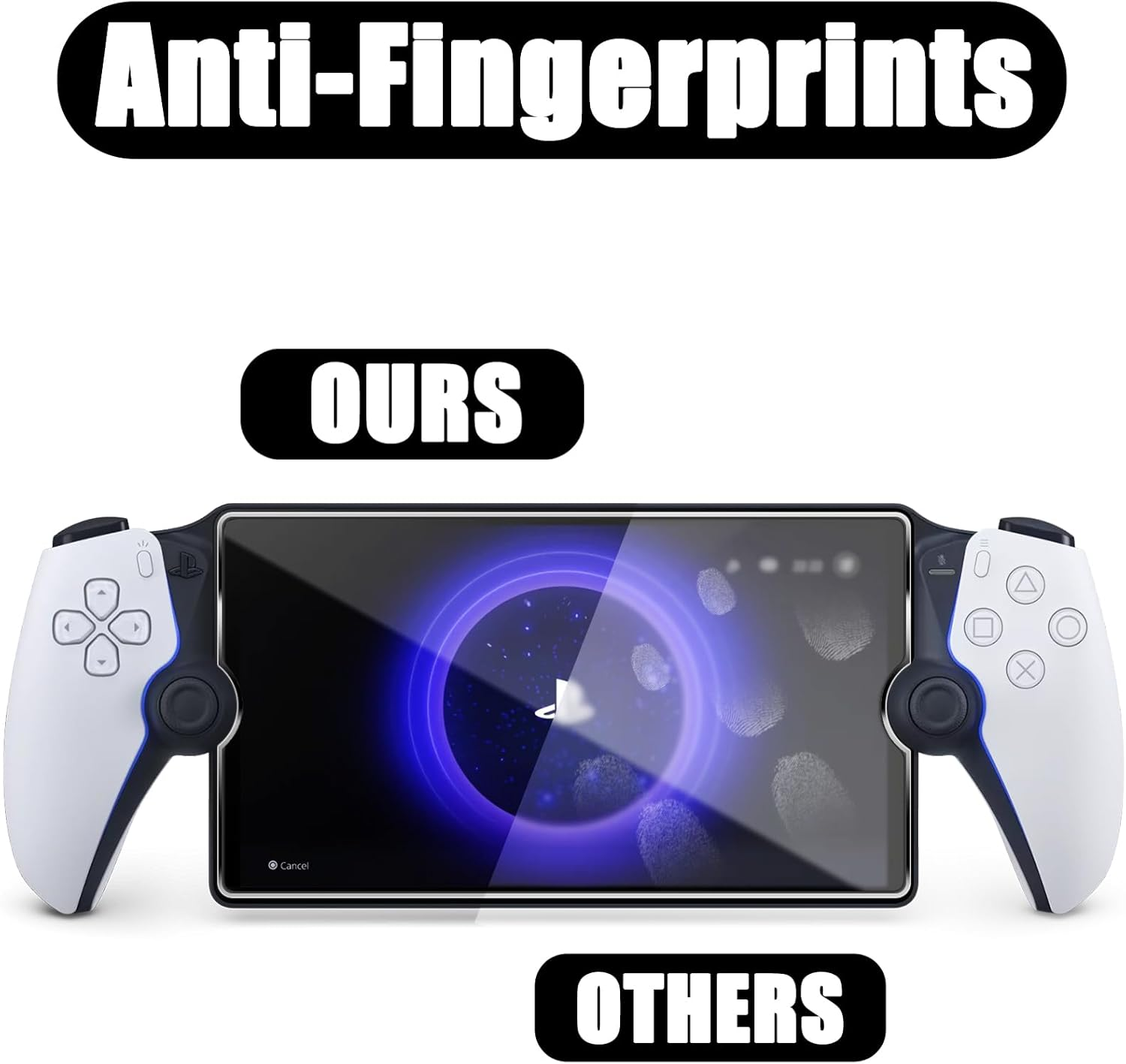 TQLGY 2 Pack Screen Protector for Playstation Portal Remote Player 8 Inch, Tempered Glass Screen Protector for Playstation 5 PS Portal Handheld, Ultra HD, Anti-Scratch, Anti-Fingerprint, Bubble-Free