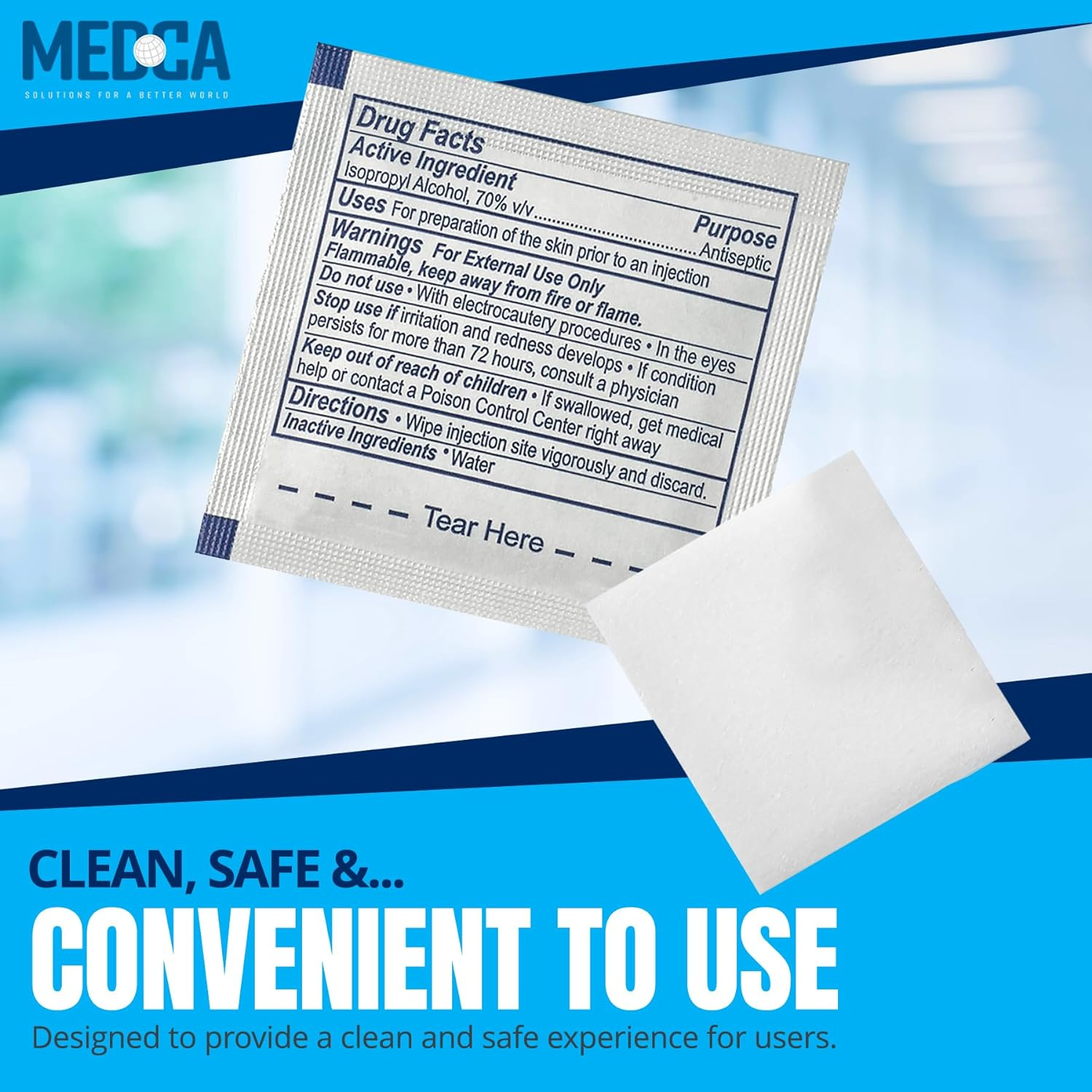 Medca Alcohol Prep Pads, Sterile, Medium, 2-Ply (PACK of 300) image number 4