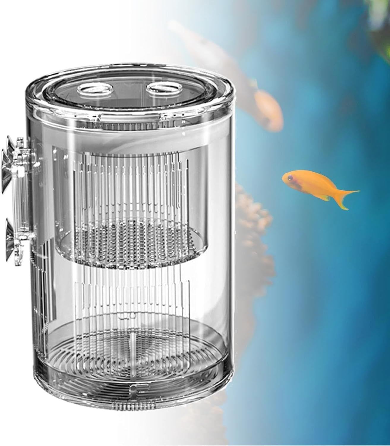 Aquarium Breeder Box Fish Breeding Box Aquatic Pet Case with Suction Cups Easy image number 2