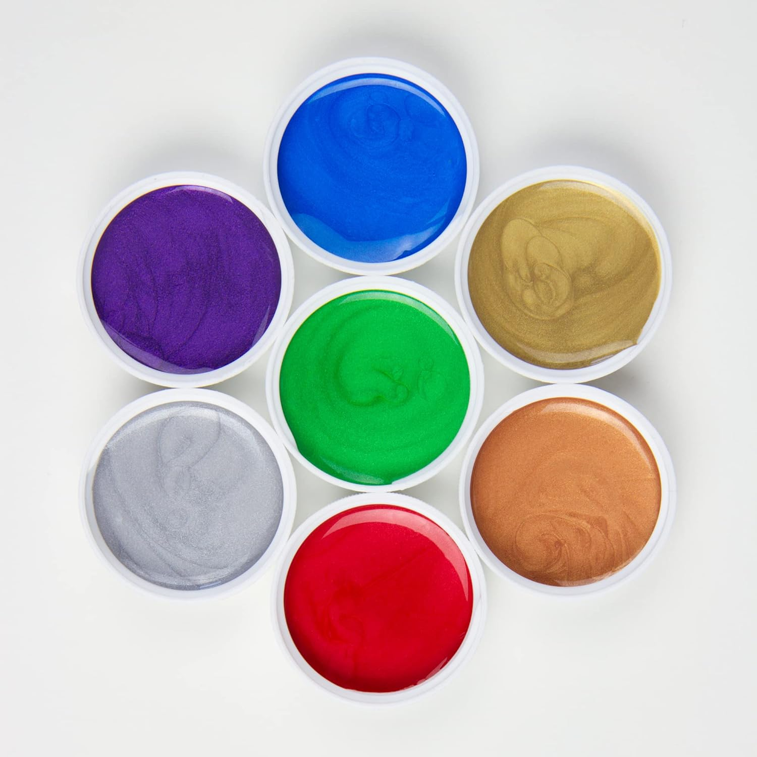 Angelus Acrylic Leather Paint Kit Metallic & Pearlescent 12 Pack Set image number 1