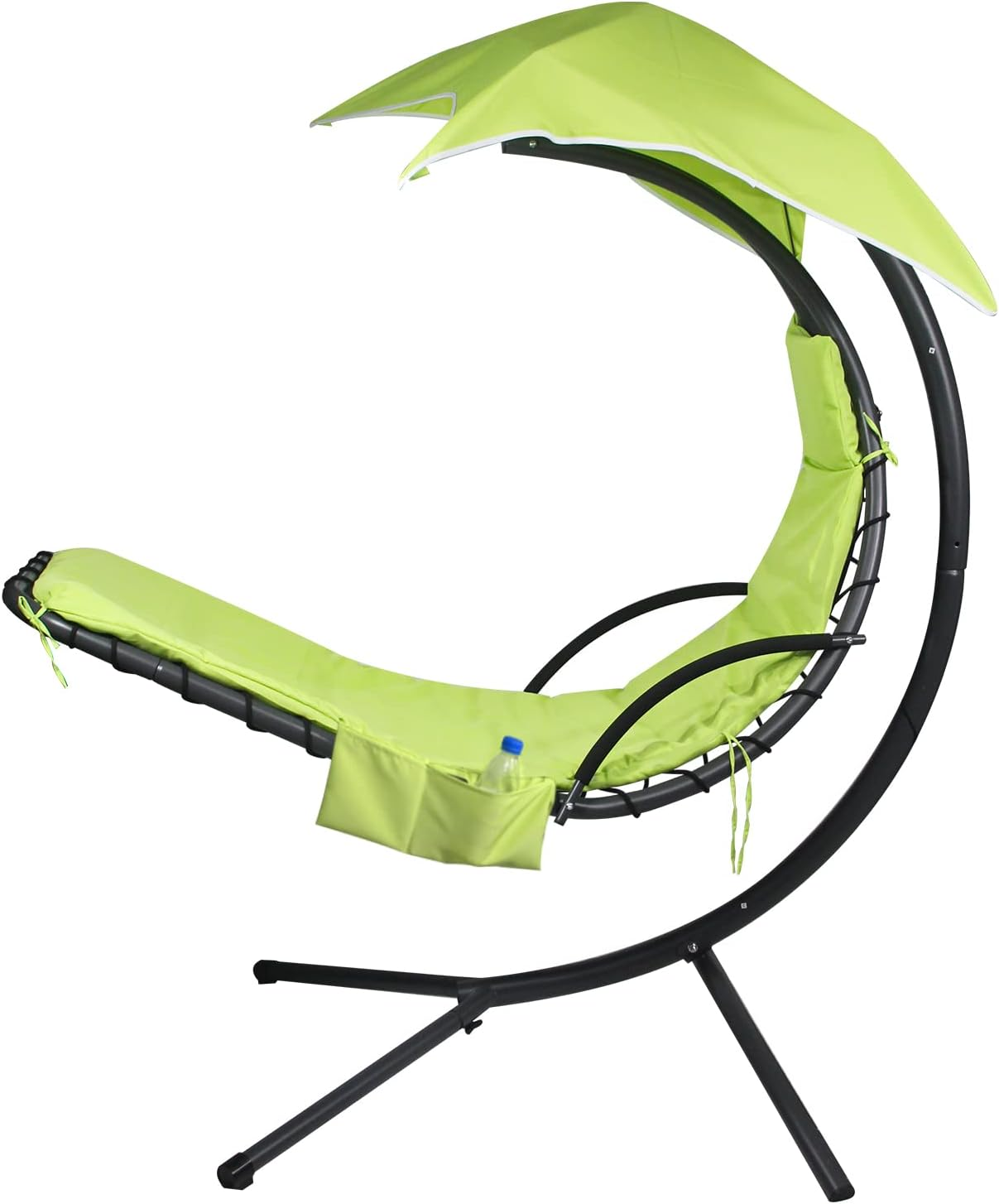 Outdoor Hanging Lounge Chair Replacement Cushion Cover and Umbrella Fabric, Made for Patio Curved Chaise Hammock Floating Swing Chair Pads, Waterproof Soft Fabric (Cushion Not Included), Blue