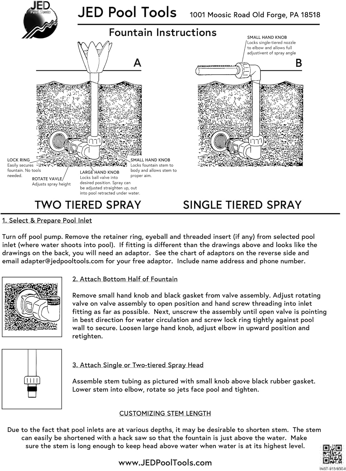 JED Pool Tools 90-930 Deluxe 2 Tier Flower Pool Fountain image number 1