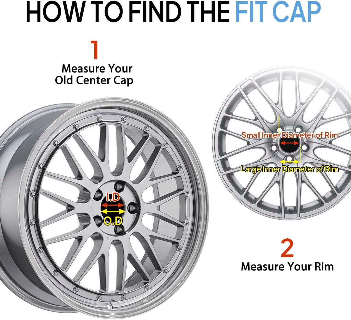 4 Pcs Car Wheel Hub Cap Fit for VW Volkswagen,Auto Wheel Hub Cover for VW Volkswagen Car Accessory Wheel Hubs Black Carbon Fiber(Outer Diameter 65Mm/2.56In, Inner Diameter 55.8Mm/2.2In) image number 5