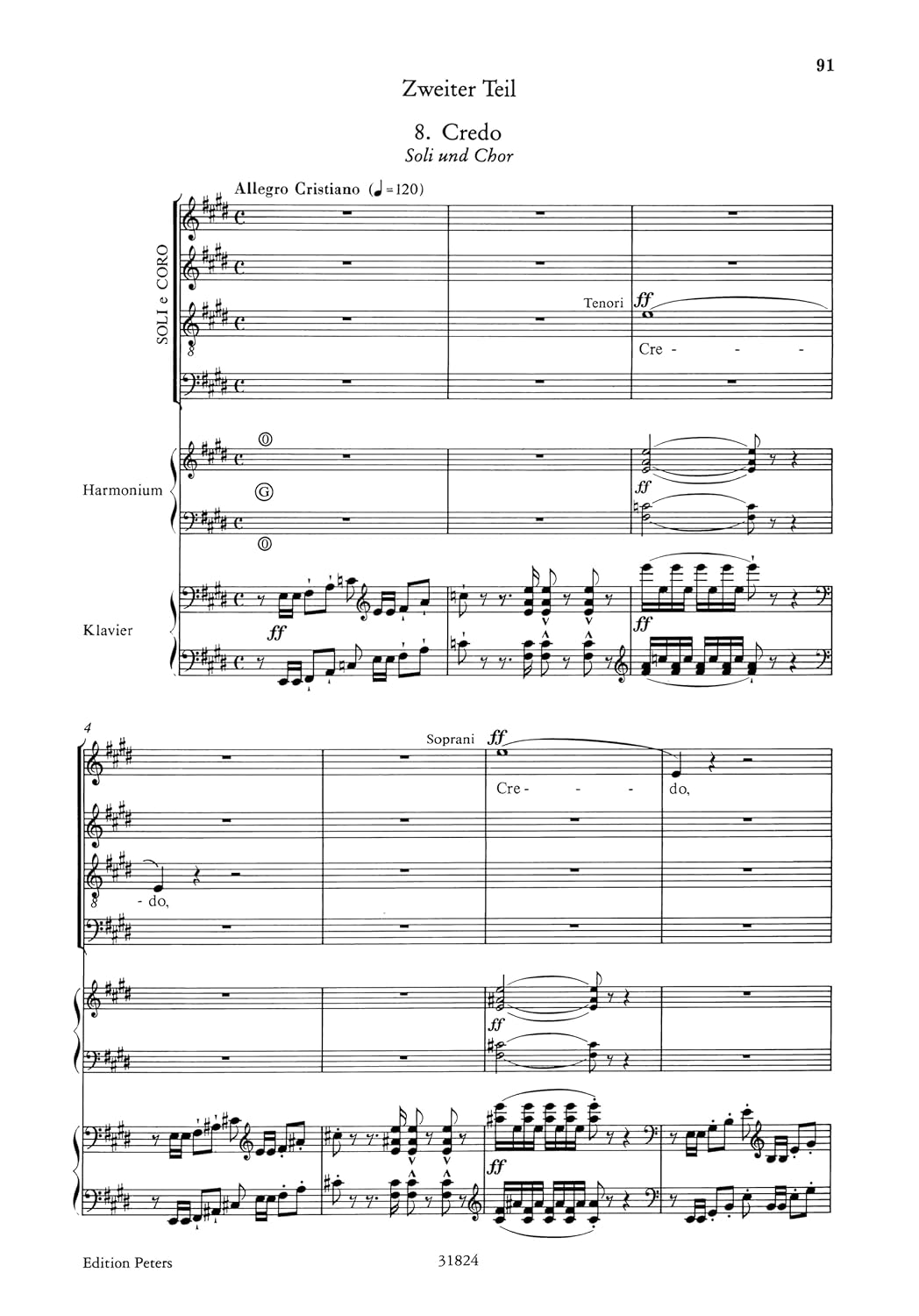 PETITE MESSE SOLENNELLE VOCAL SCORE: for Satb Soli, Choir and Piano (Harmonium Ad Lib.) image number 2