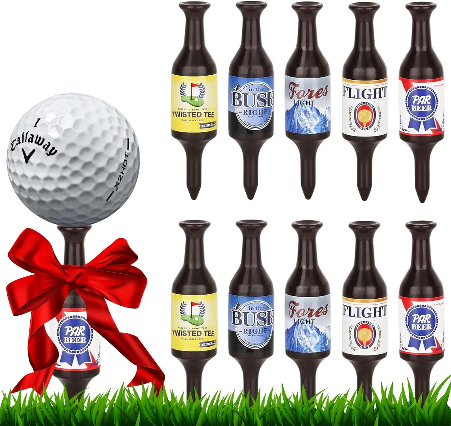 Beer Bottle Golf Tees Golf Funny Golfer Father Men Women - Sturdy Unbreakable Recyclable Golf Tee Great Father'S Day Golfers Birthday Presents image number 3