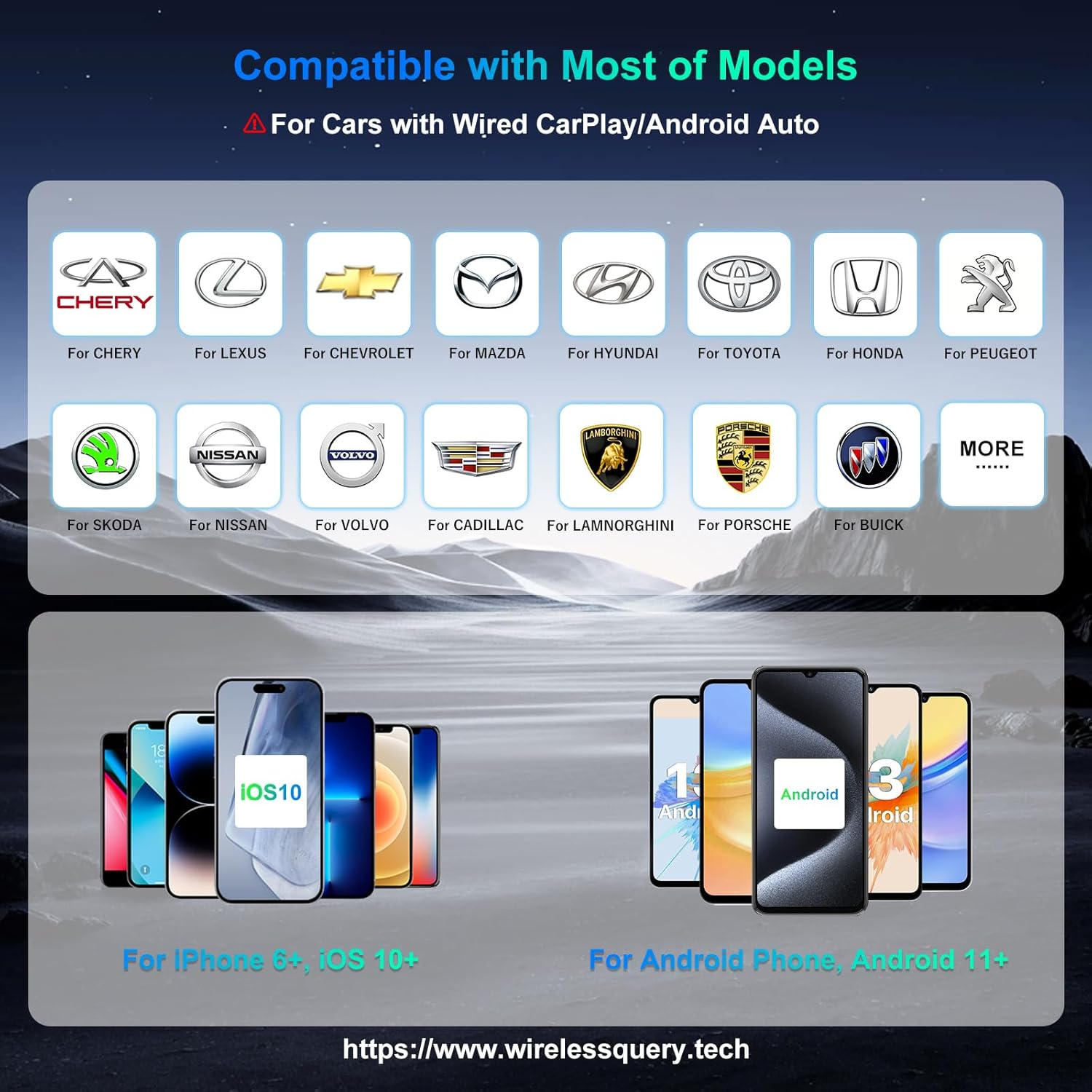 2 in 1 Wireless Carplay Adapter Plug & Play Magic Link Carplay Stable Fast Connect, Convert OEM Wired to Wireless Carplay Dongle/Android Auto Adapter for Cars 2016+, Iphone Ios 10+/Android 11+ image number 5