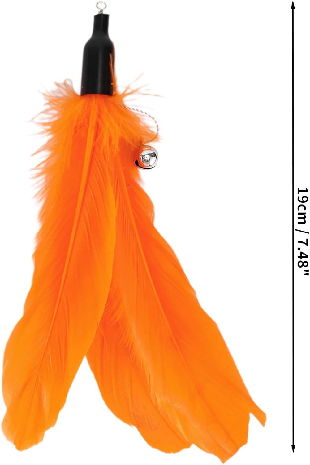 CAPASTEC 2 Pcs Feather Cat Stick Replacement for Interactive Pets Orange image number 2