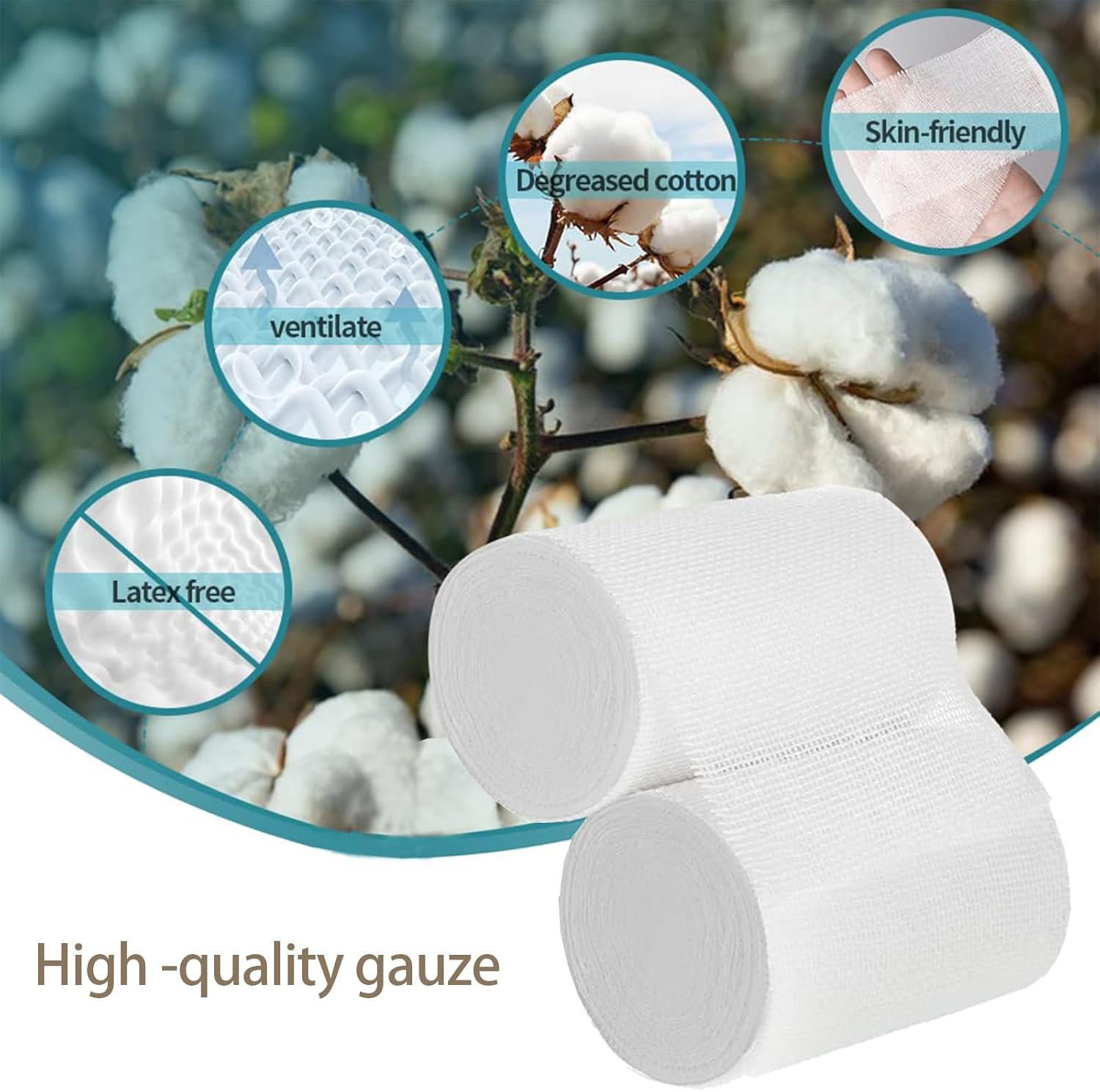 Tourniquets Tactical Tourniquet 12M Skimmed Gauze, First Aid Procedure to Control Blood Loss, Single-Handed Application for Outdoor Emergency Bandage Tourniquet(2-Pack) image number 5