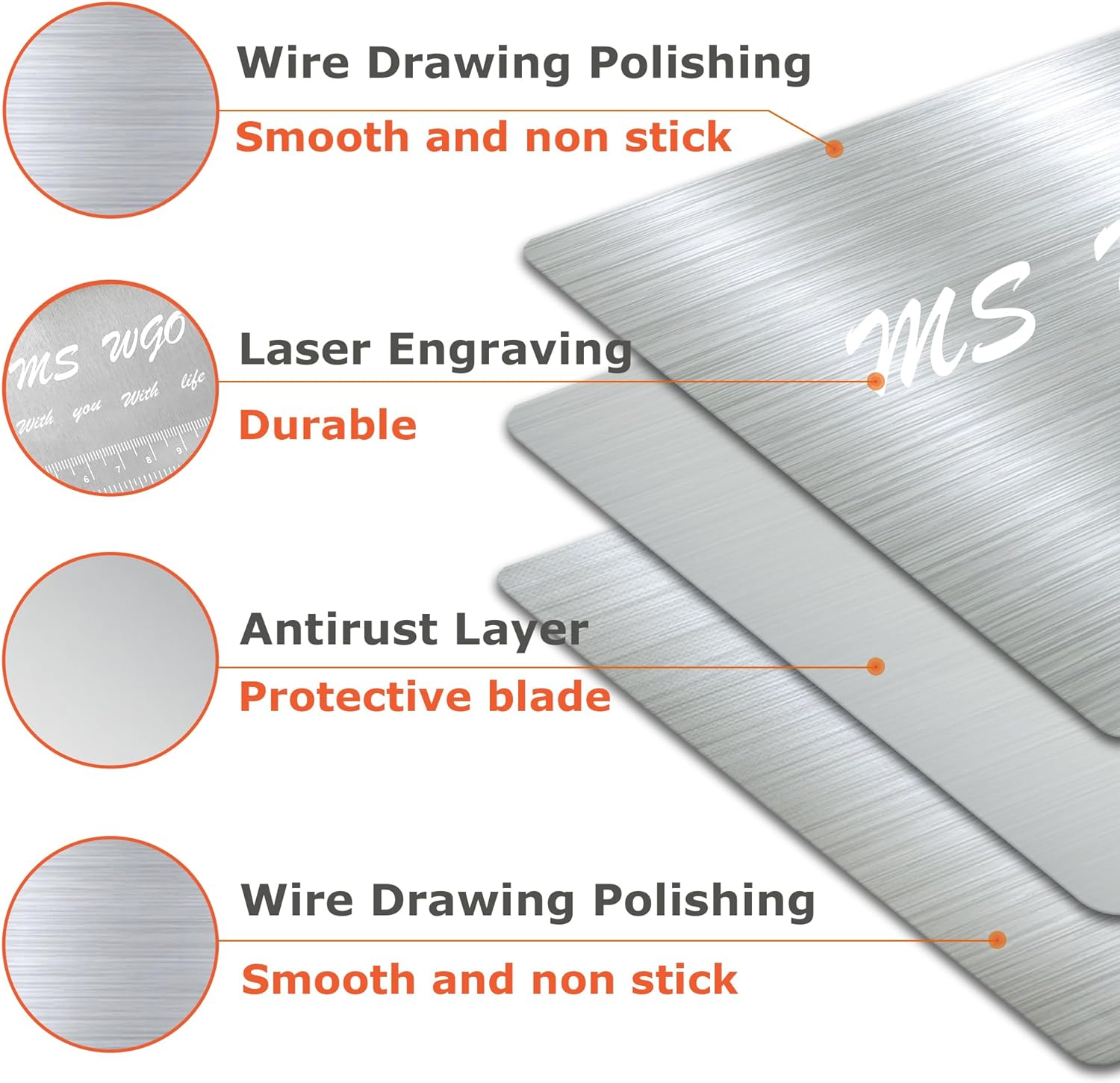 Pro Dough Pastry Scraper/Cutter / Chopper Stainless Steel Mirror Polished Good Grips with Measuring Scale Multipurpose- Cake, Pizza Cutter - Pastry Bread Separator Scale Knife image number 4