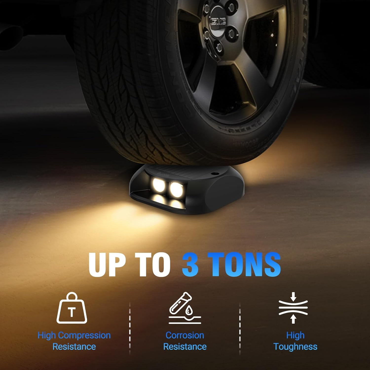 Quntis 4Pack Solar Lights for Deck Steps, Two-Way LED Dusk to Dawn Stair Lights, IP65 Waterproof Outdoor Solar Lights for Garden Pathway Lawn Patio Walkways Sidewalk Front Door Driveway, Warm White image number 1