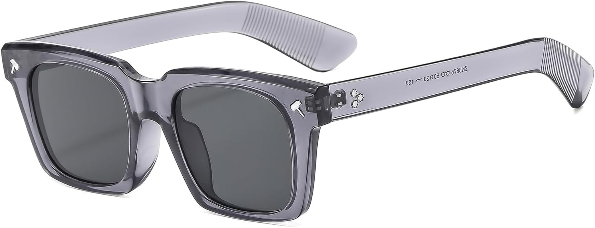 LJCZKA Rectangle Thick Frame Sunglasses for Women Men Retro 90S Square Glasses UV400 Protection for Driving Eeywear