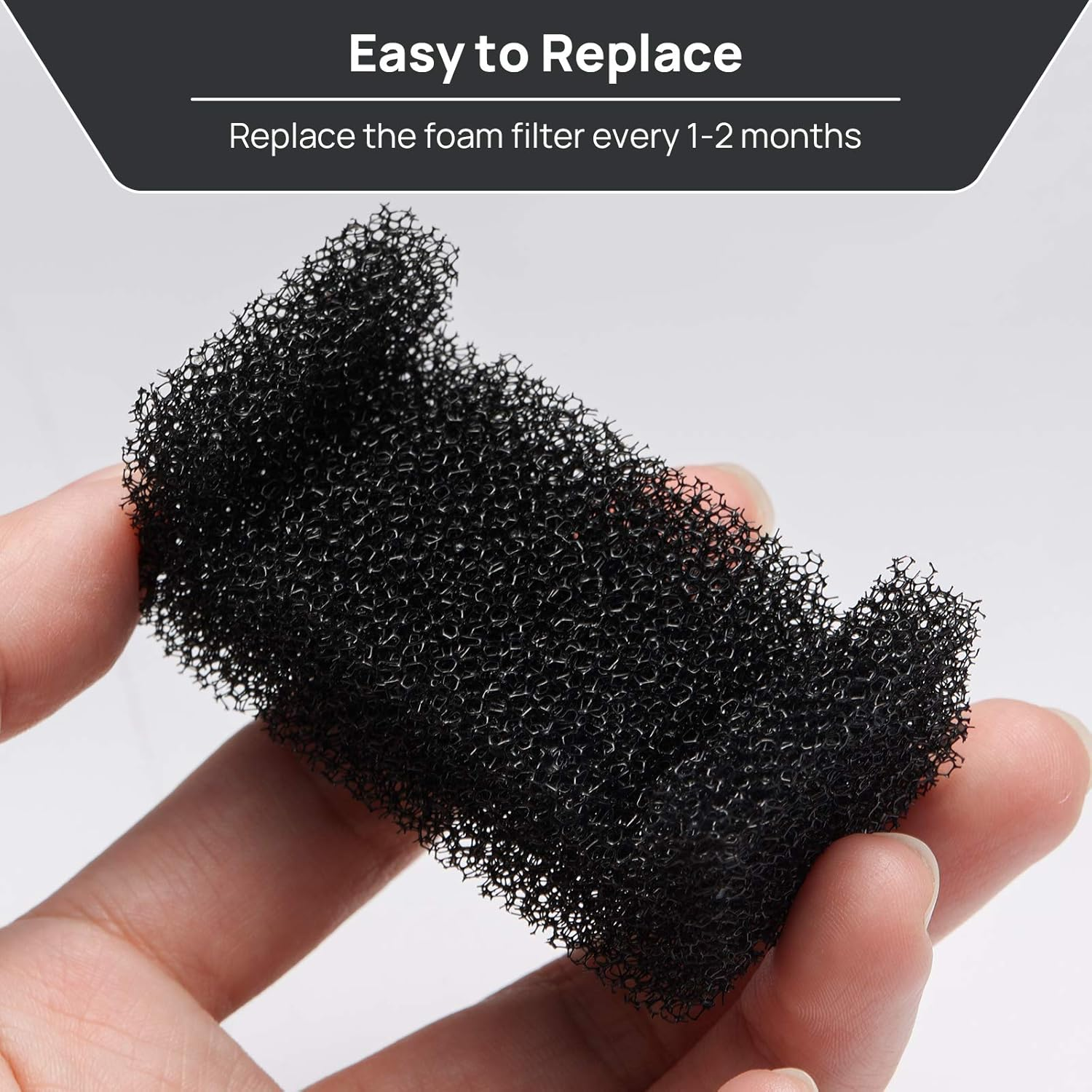 Ipettie Replacement Sponge Filter for Neverland Cat Water Fountain with LED Light, 67Oz/2.0L, IP-830-S4, 4 Pack image number 3