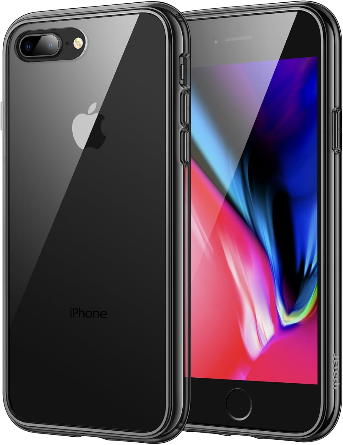 Jetech Case for Iphone 8 plus and Iphone 7 plus 5.5-Inch, Non-Yellowing Shockproof Phone Bumper Cover, Anti-Scratch Clear Back (Rose Gold)