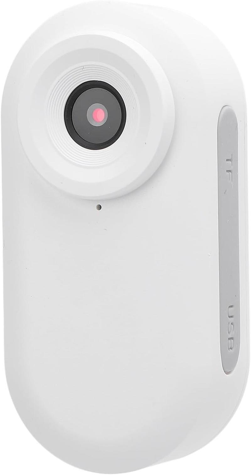 Dog Cat Collar Camera, 1080P Pet Collar Camer Cat Video Camera with 0.96 Inch IPS HD Color Screen, anti Shake Body Camera for Pet Supplies (White)