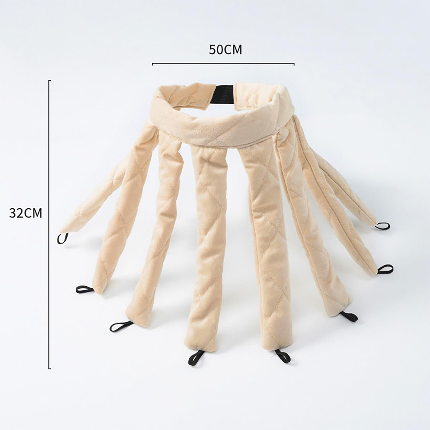 Smaoqingji Octopus Heatless Curls Curlers Headband - 1 Piece, Beige, Heat-Free Curler Overnight, Suitable for Wet and Dry Hair, Long and Short Hair, at Home and on the Go image number 6