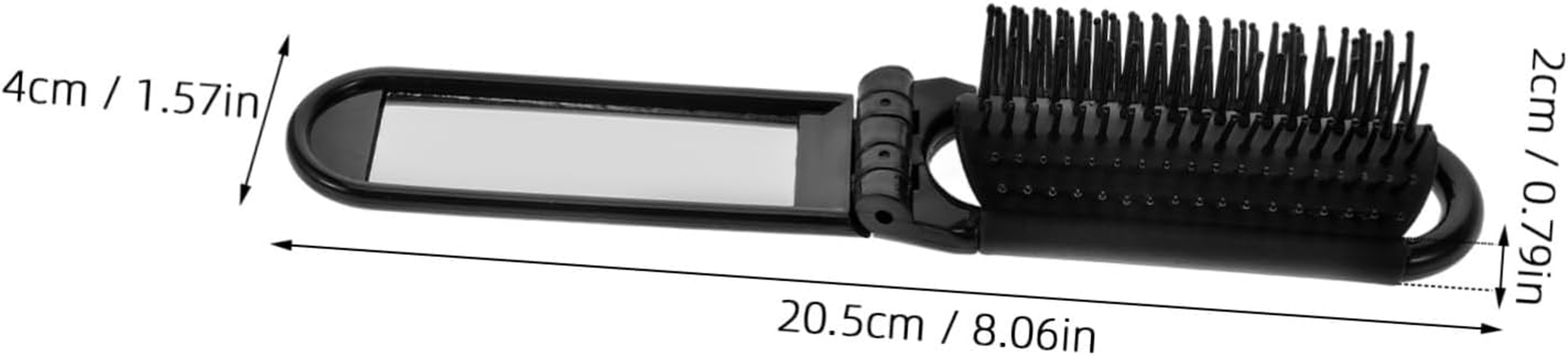 COMPUKAS Travel Hair Brush Mirror Compact Folding Brush for Women Hair Comb Portable Folding Mirror for Makeup for Gym Purse image number 3