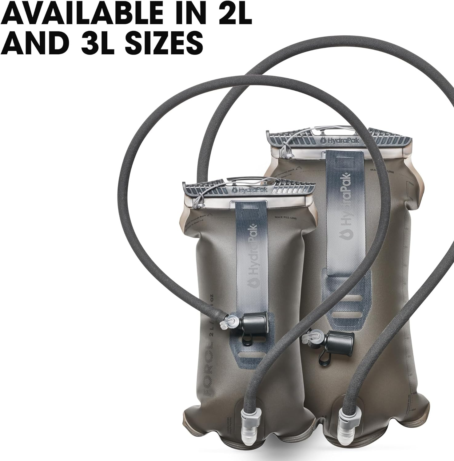 Hydrapak Force (2L or 3L Hydration Reservoir) - Ultra-Durable Water Bladder for Hydration Pack &ndash; Insulated Tube & Dust Cover, Self-Sealing Bite Valve, Leak Proof, Fully Reversible Dishwasher Safe image number 2