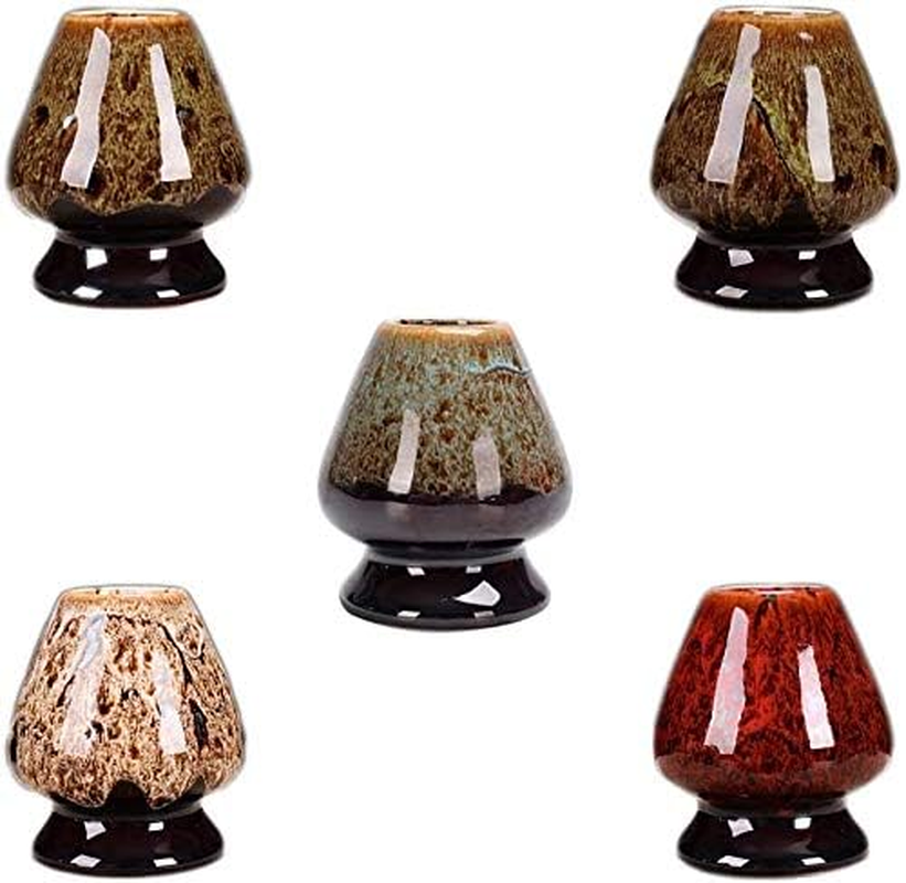 Matcha Whisk Holder Matcha Chasen Whisk Stand Ceramic Holder Fit for Traditional Japanese Tea Ceremony Starter (Kiln Turns Blue) image number 2