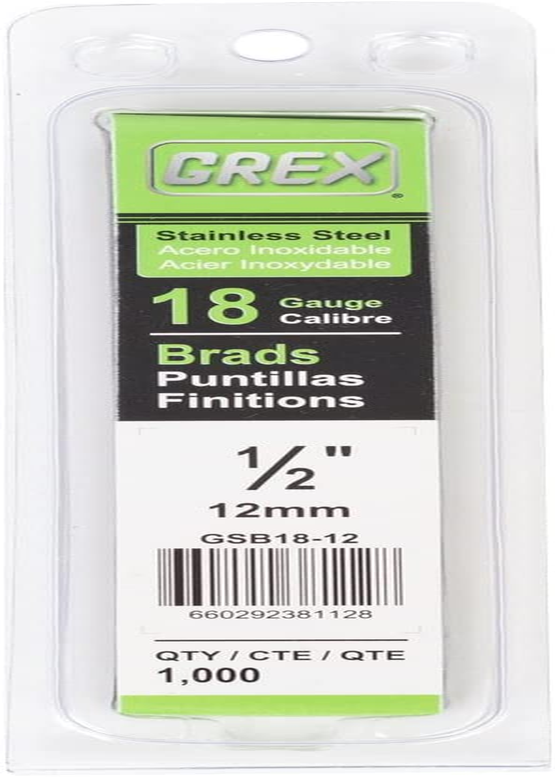 Grex GSB18-38 1-1/2 In. 18 Ga. Brad Nails, Stainless Steel 304, 1M image number 4
