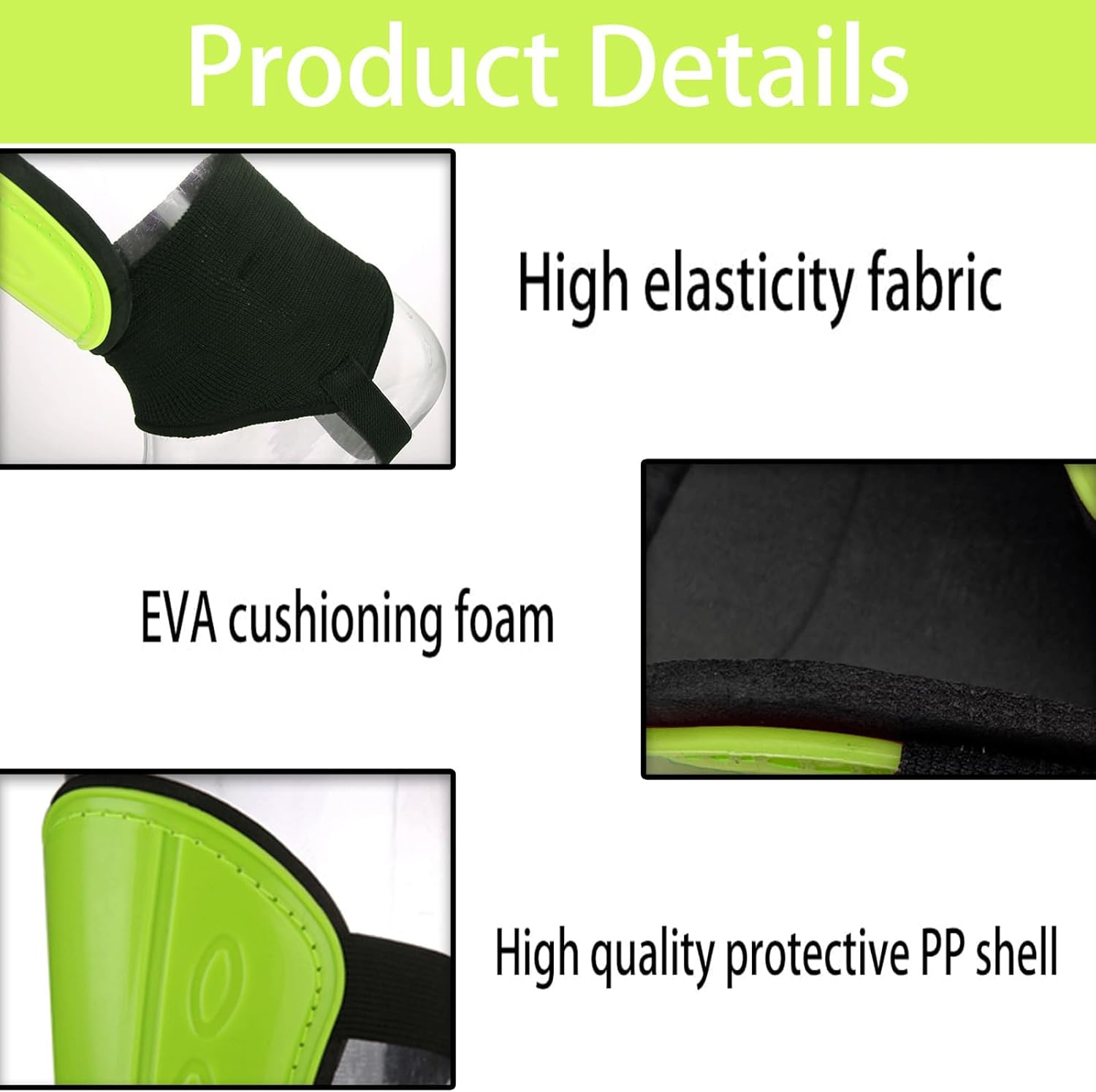 Football Shin Pads for Toddler Kids Youth, Non-Slip Shin Guards with Ankle Protection, Kid Soccer Training Equipment for Football, Hockey, Rugby image number 2