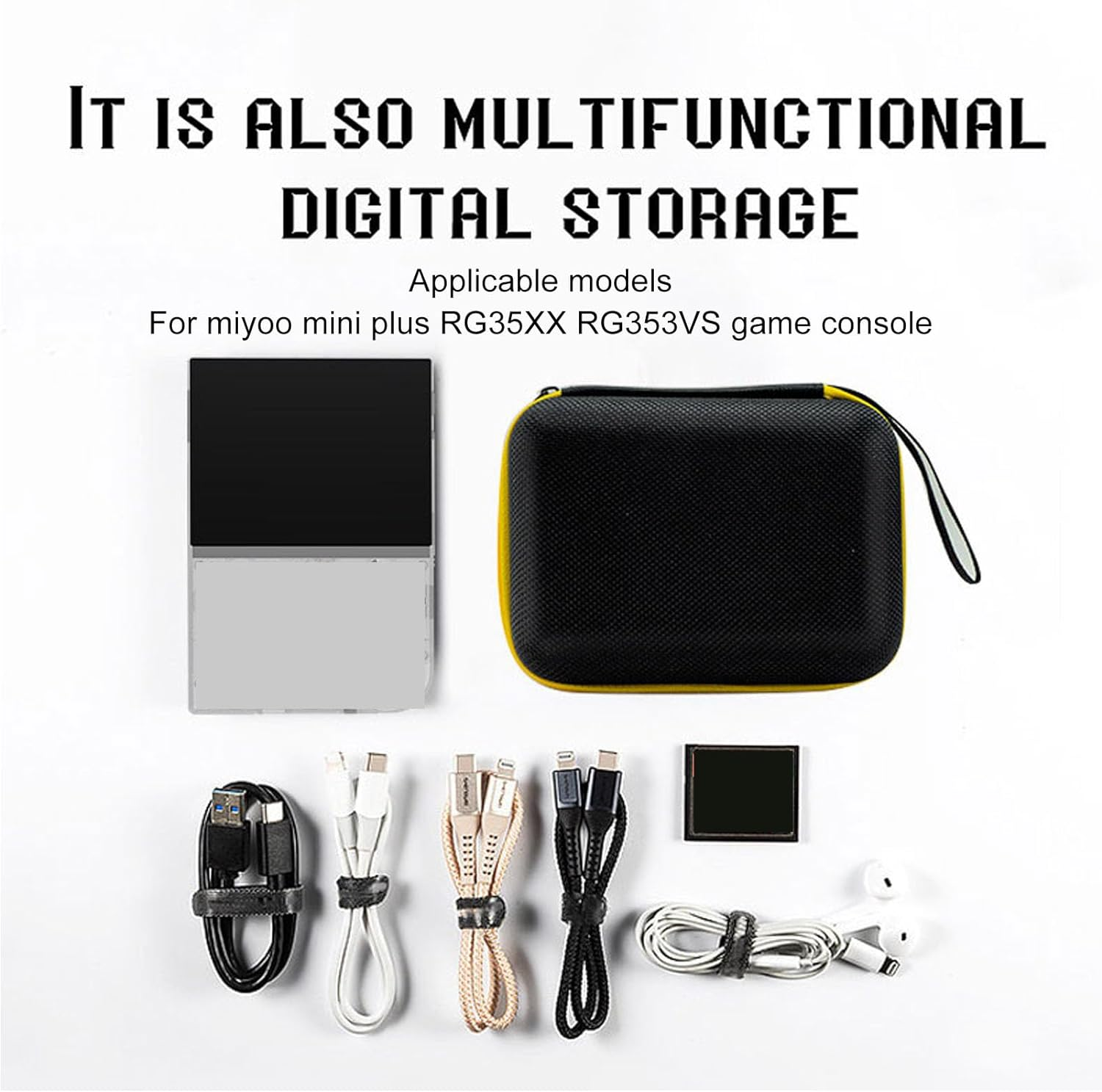 Hard Portable Travel Case for Miyoo Mini plus Handheld Game Console, 360 Degree Portable Carrying Storage Case for Miyoo Mini plus RG35XX image number 4